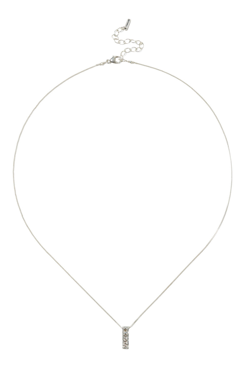 Chan Luu Bar Diamond Necklace in Silver