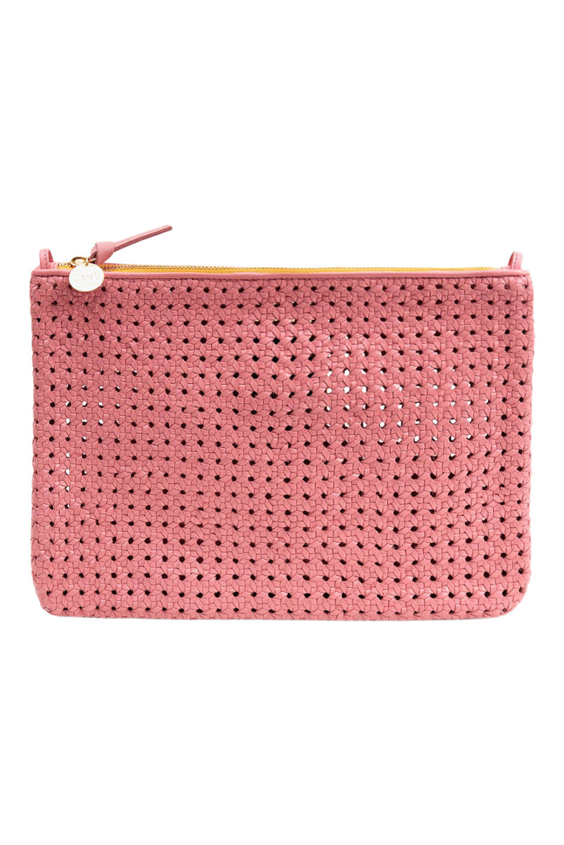 Clare V, Bags, Clare V Pink Micro Perforated Attach Leather Tote Bag
