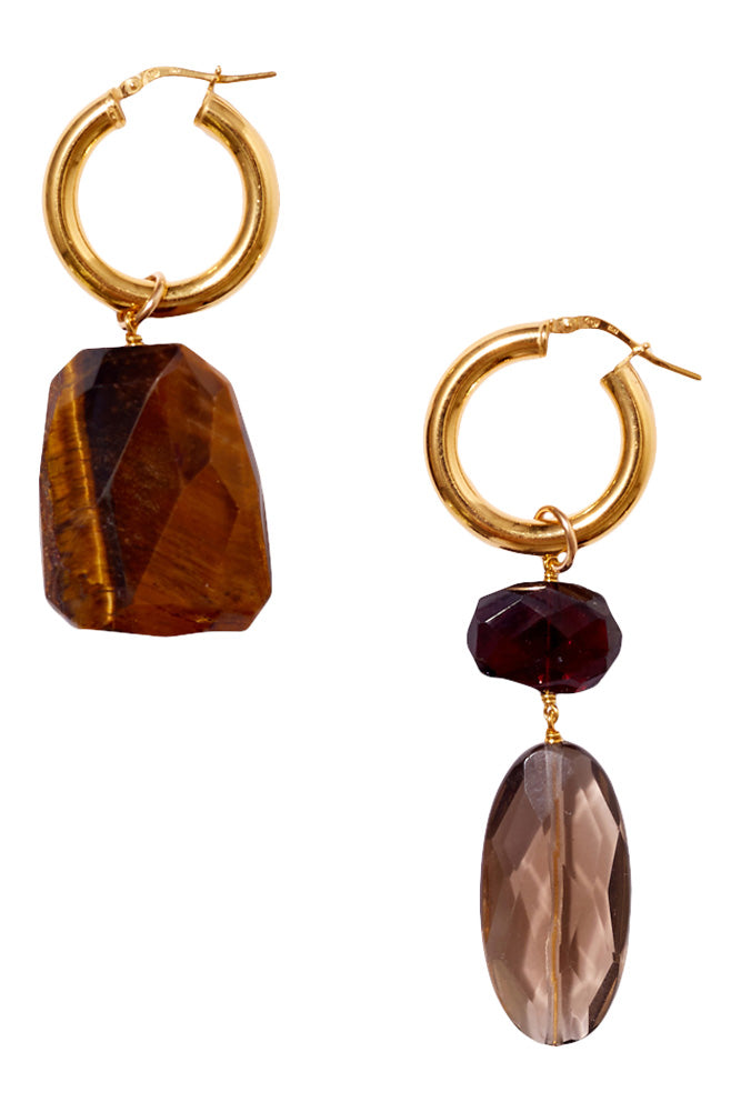 Chan Luu Voyage Hoops in Tiger s Eye Mix