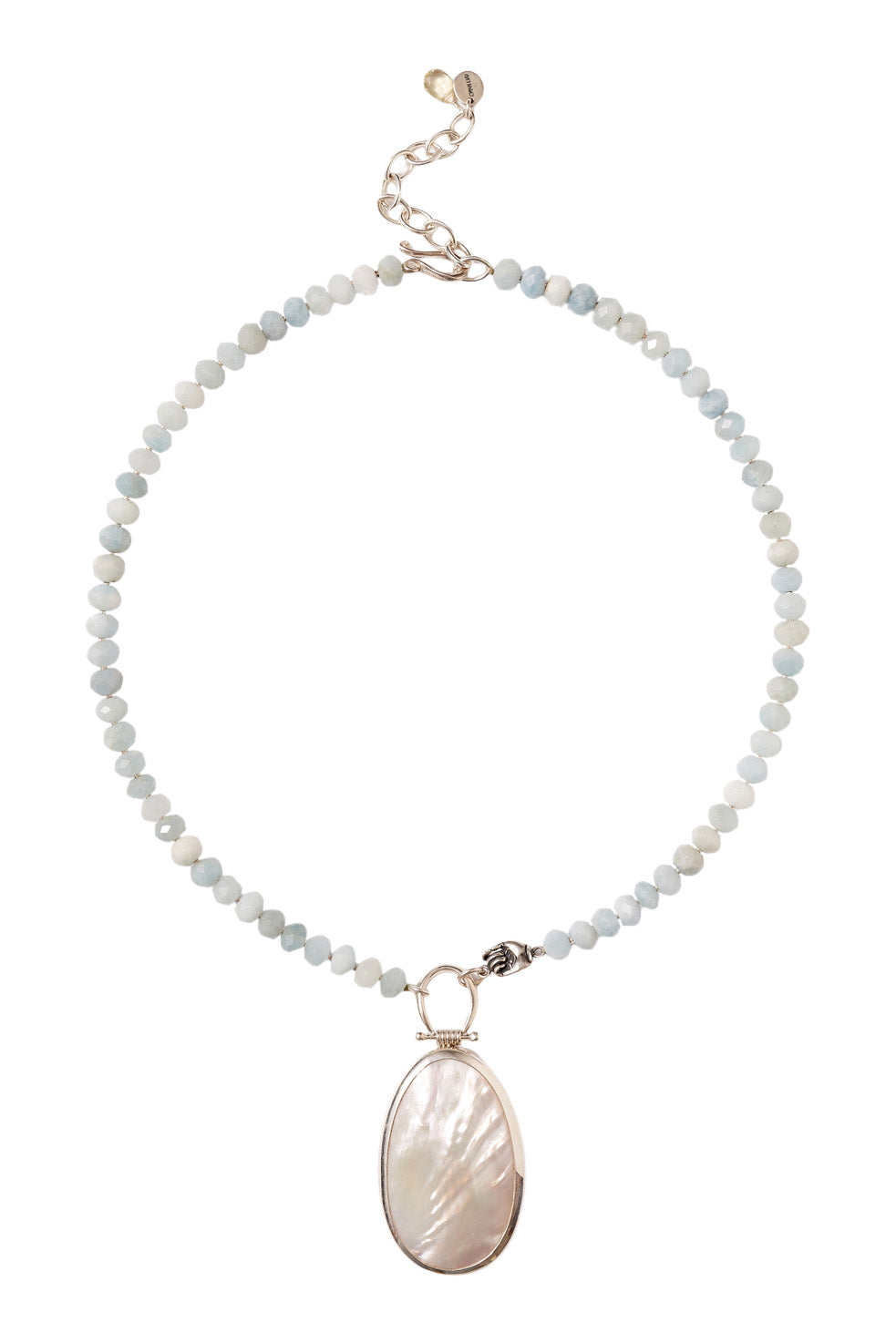 Chan Luu Silver Leon Pendant in Aquamarine