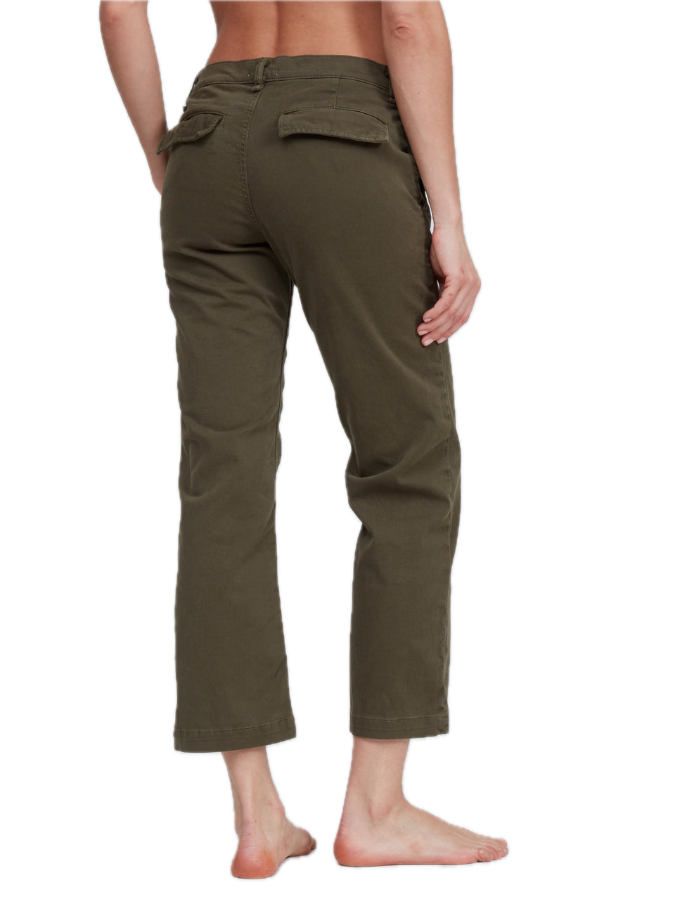 ASKK NY Slim Fit Twill Trouser in Safari Green