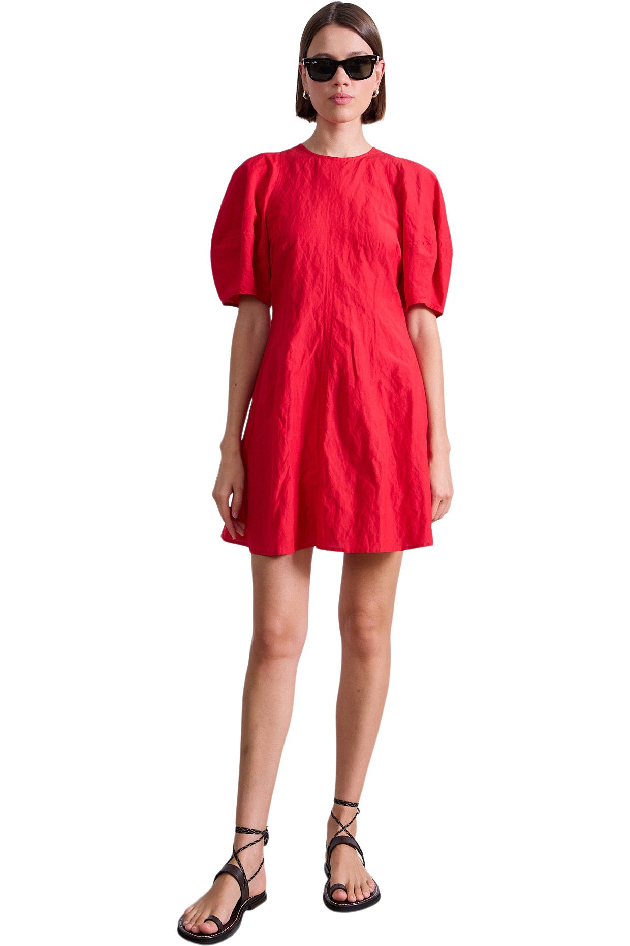 Apiece Apart Bettina Mini Dress in Red