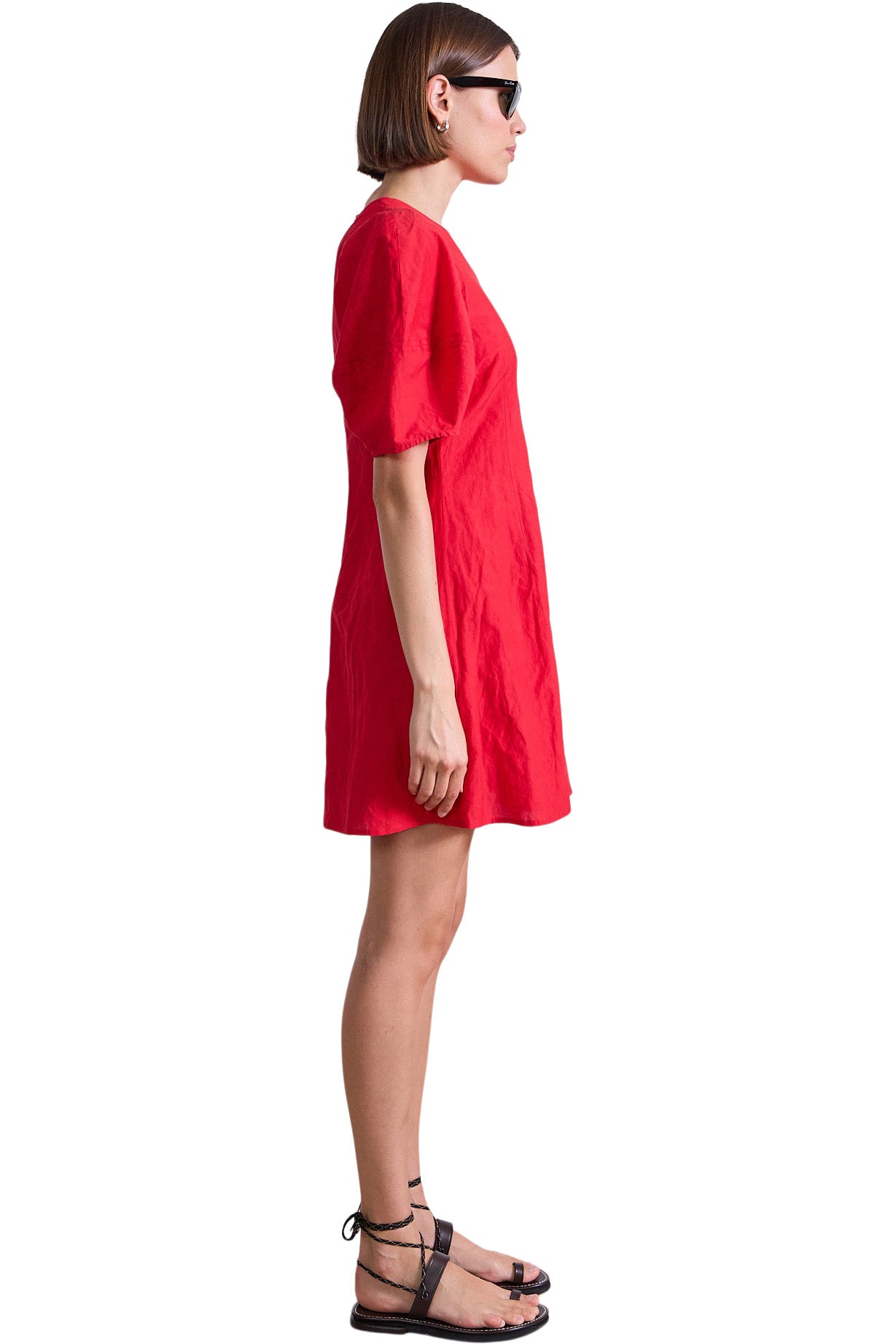 Apiece Apart Bettina Mini Dress in Red