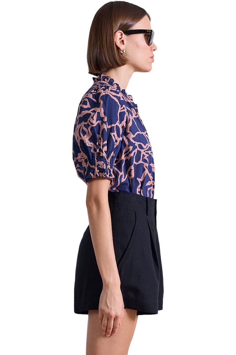 Apiece Apart Los Altos Top in Large Lace Floral Navy