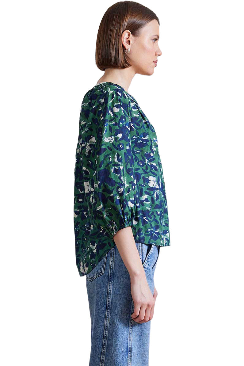 Apiece Apart Mitte Top in Aqua Di Fiore Green