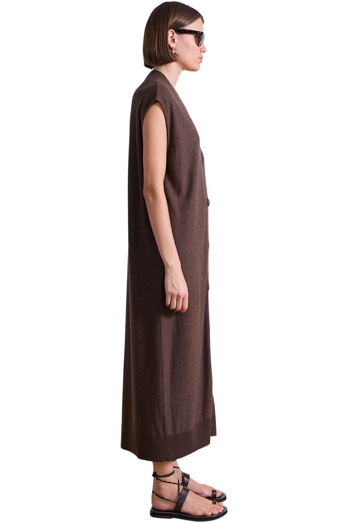 Apiece Apart Olana Knit Midi Dress in Espresso