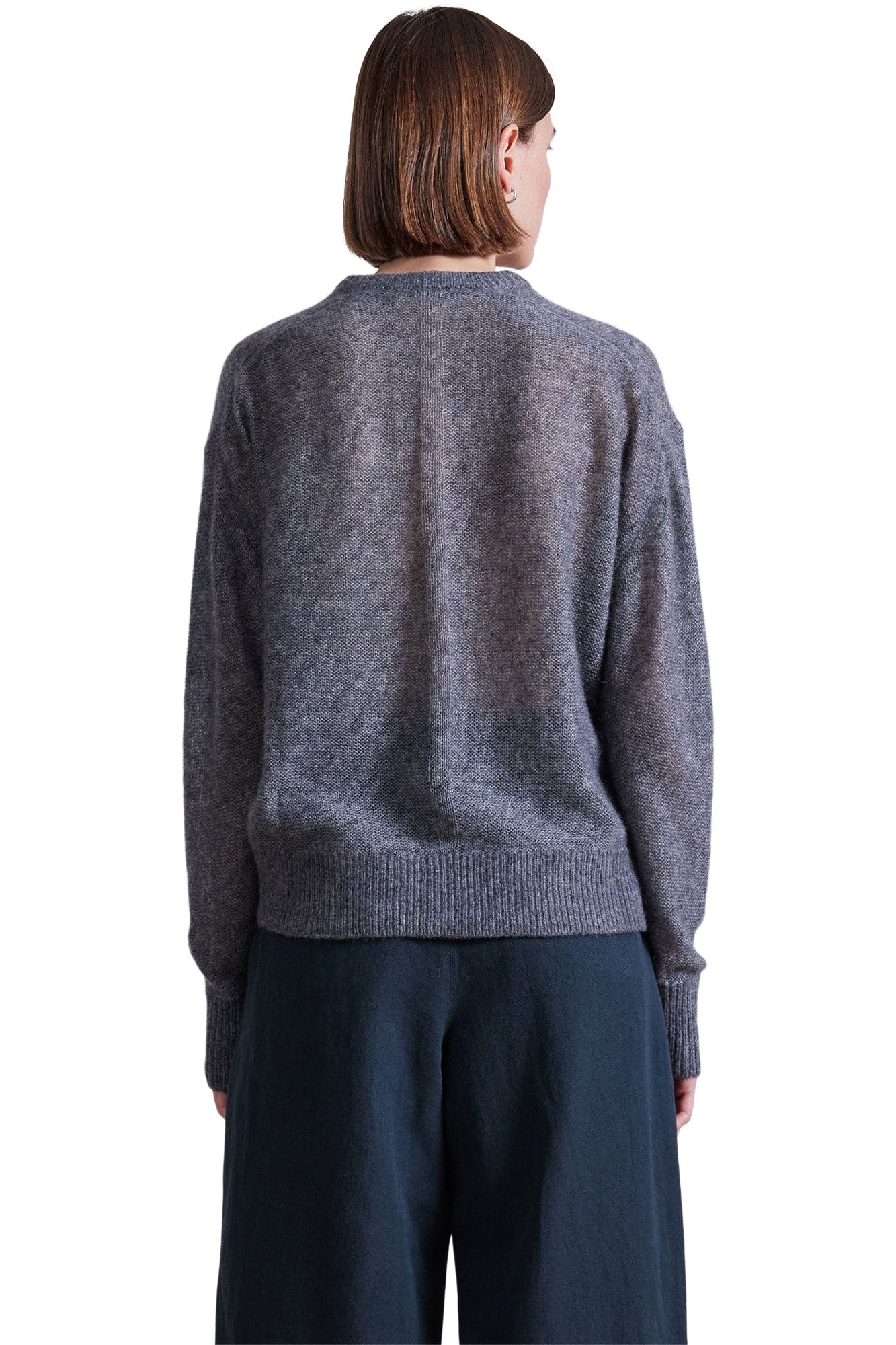 Apiece Apart Softest Tissue Weight Sweater in Charcoal