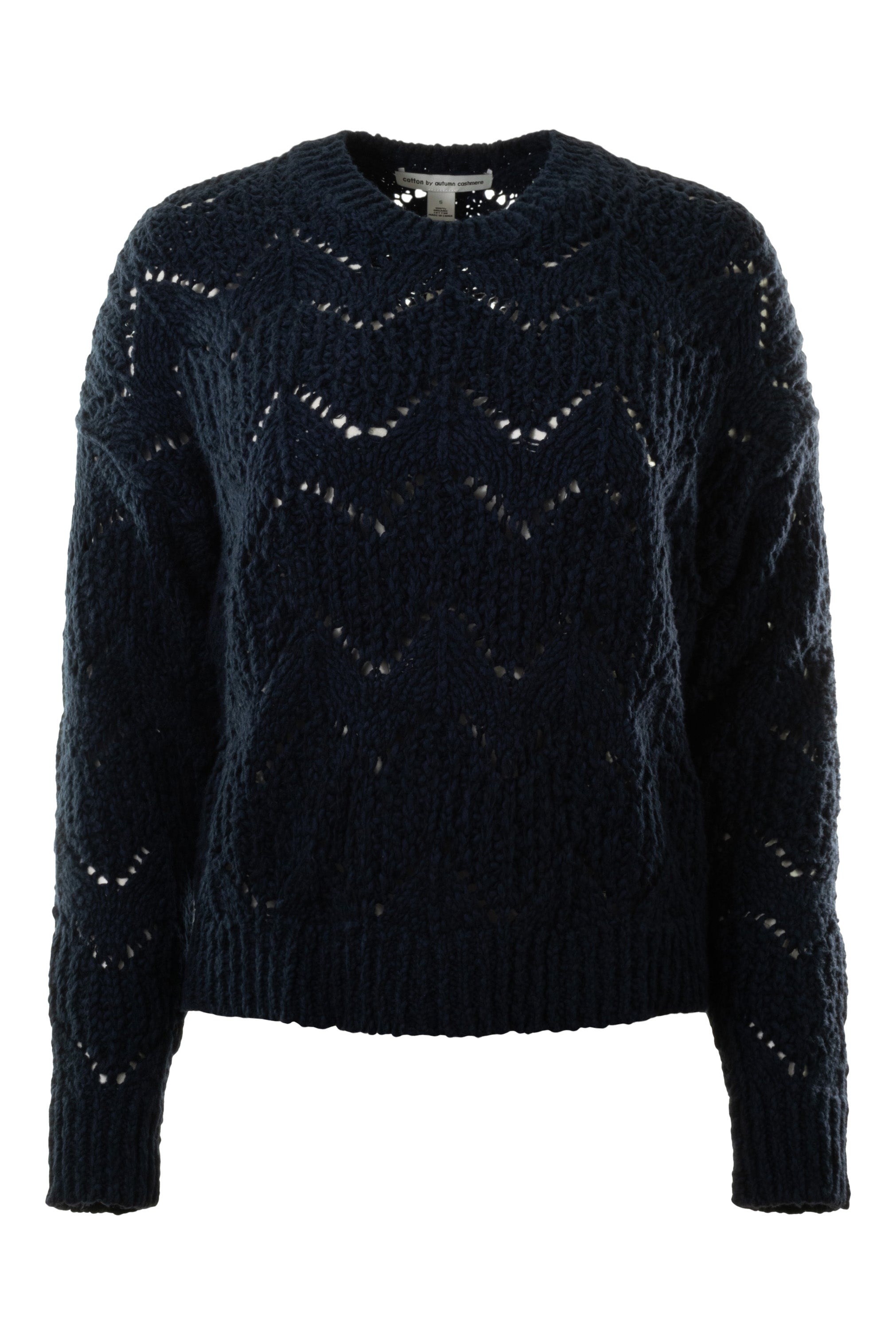 Autumn Cashmere Stitch Mix Crew Solid Sweater