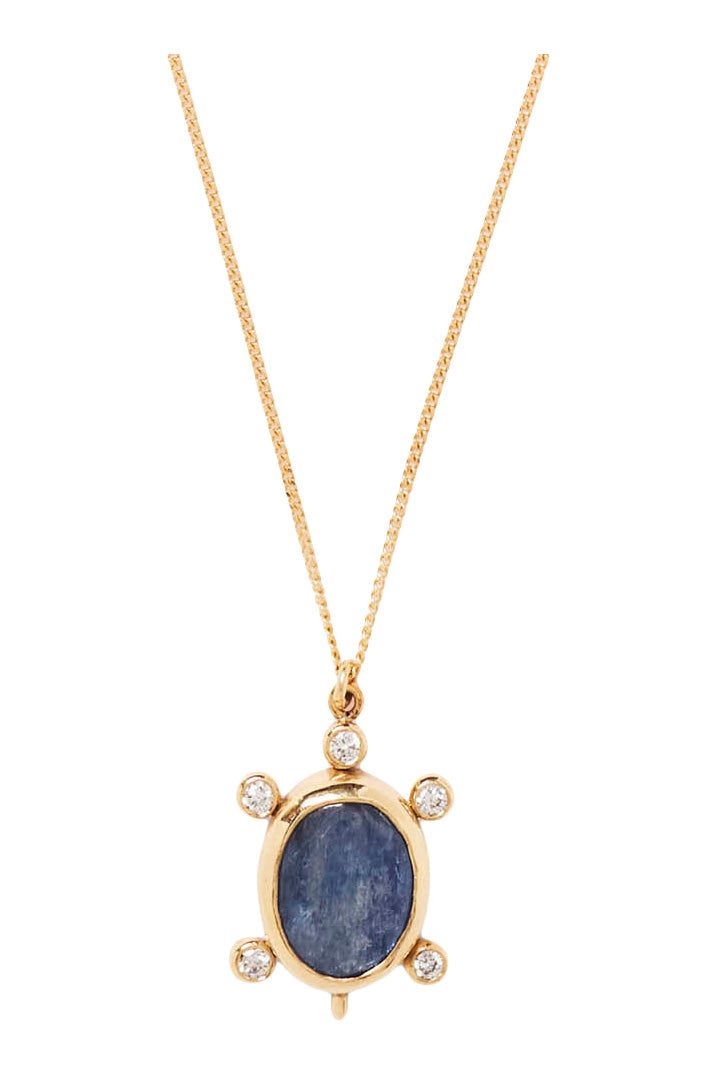 Chan Luu 14k Turtle Necklace in Kyanite