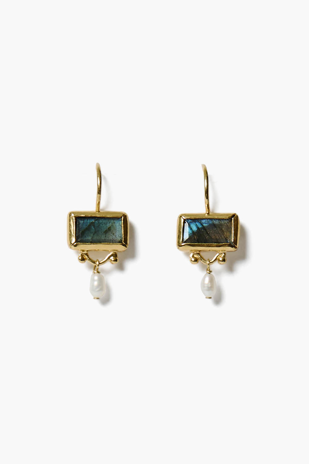 Chan Luu Drop Earrings in Labradorite Mix