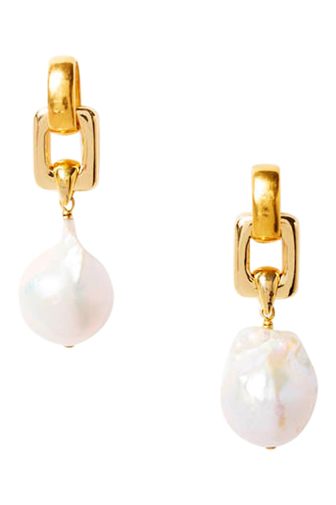 Chan Luu Ellis Earrings in White Pearl