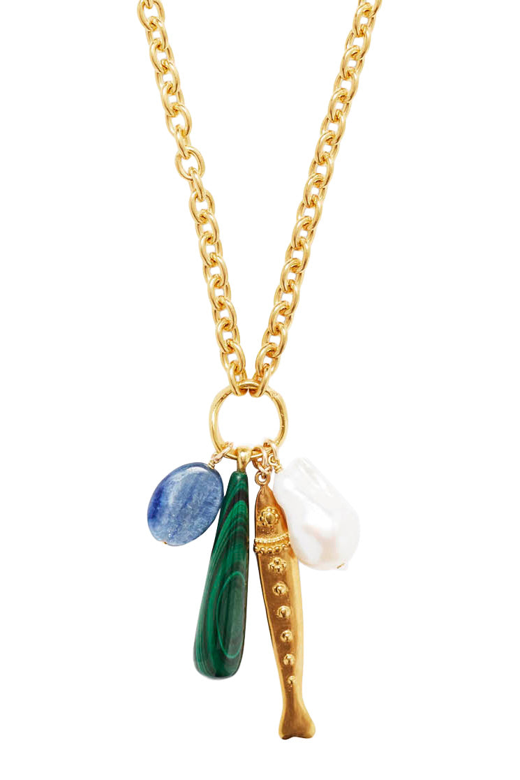 Chan Luu Harbor Necklace in Malachite Mix