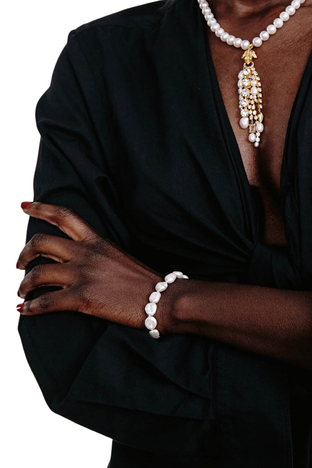 Chan Luu Marta Bracelet in White Pearl