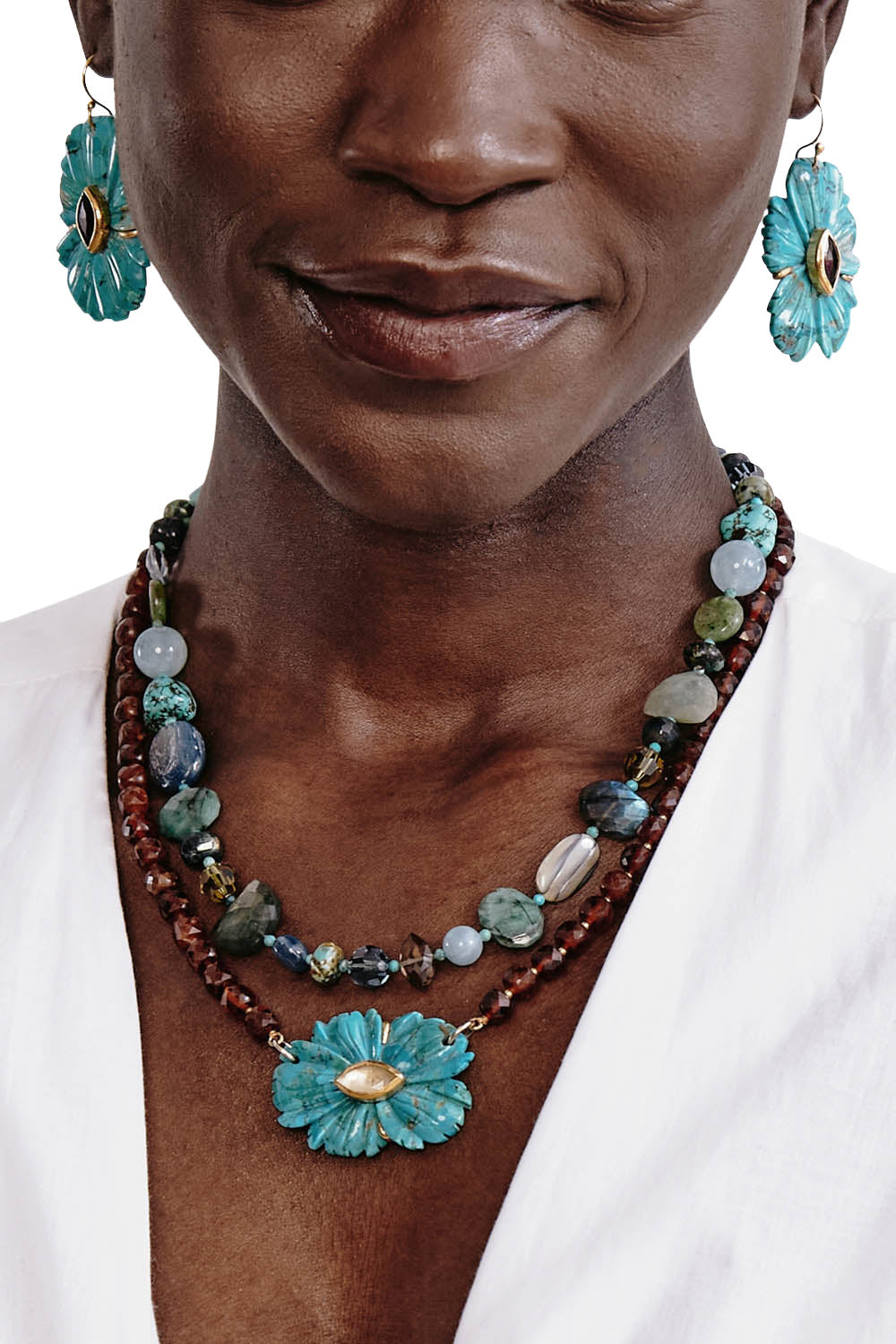 Chan Luu Pandora Necklace in Green Mix