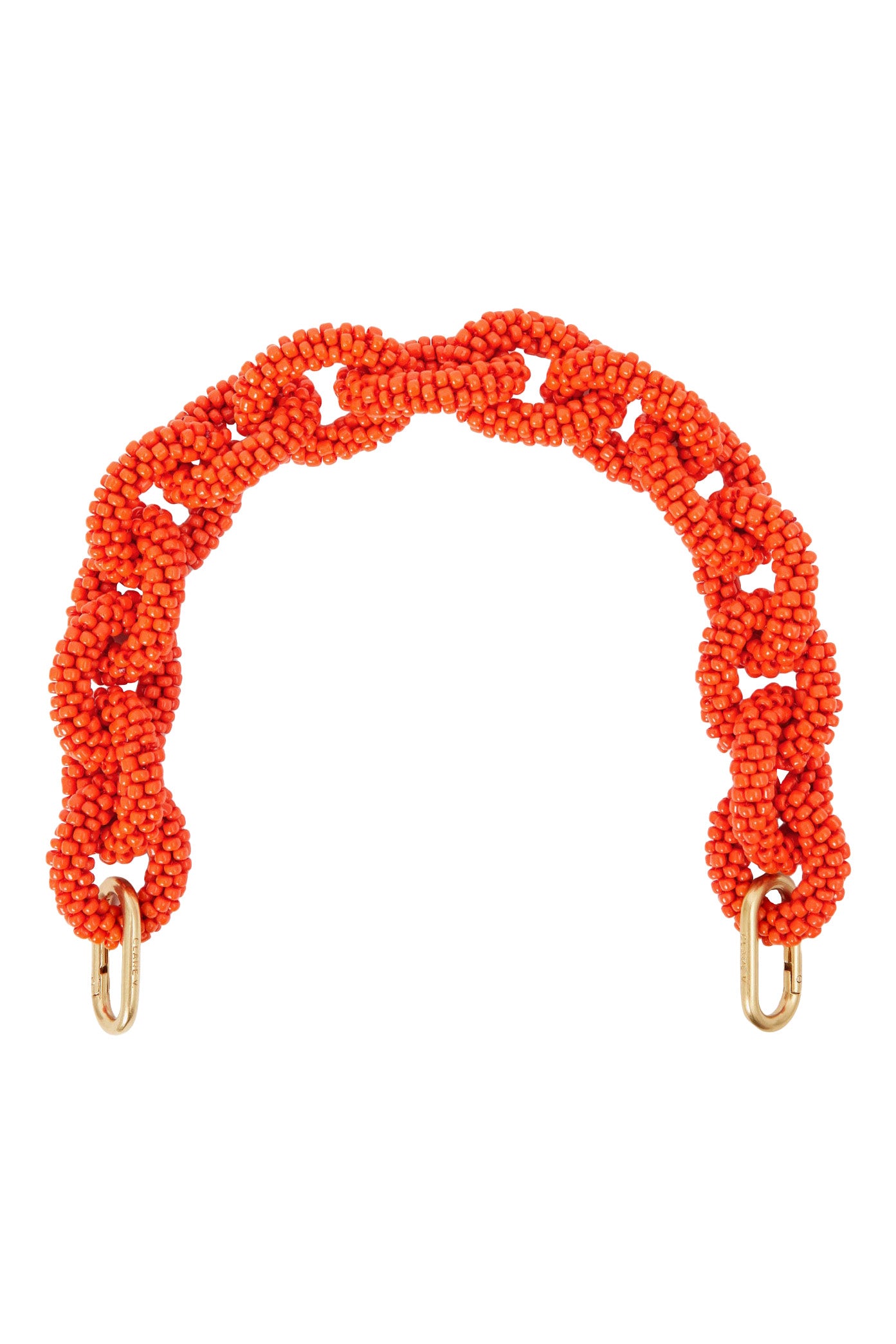 Clare V. Shortie Strap in Poppy Seed Bead Link