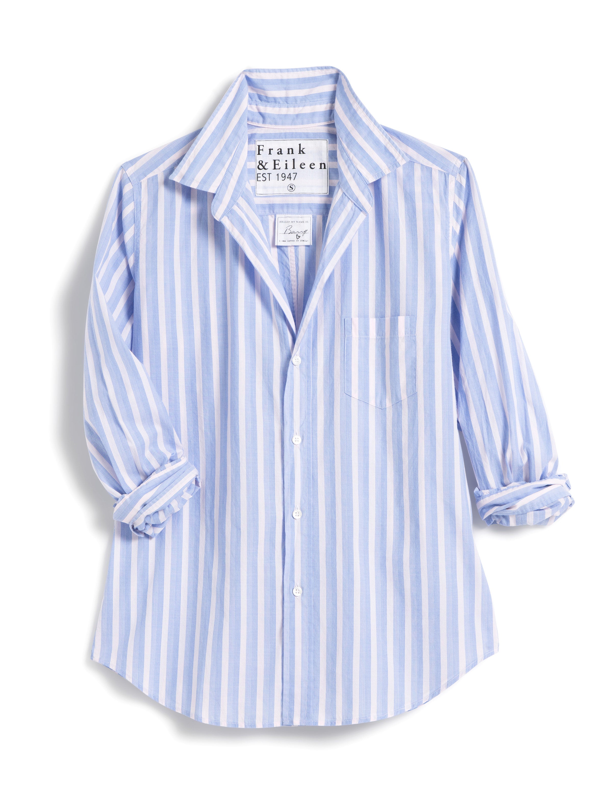 Frank u0026 Eileen Barry Tailored Button Up Shirt in Blue