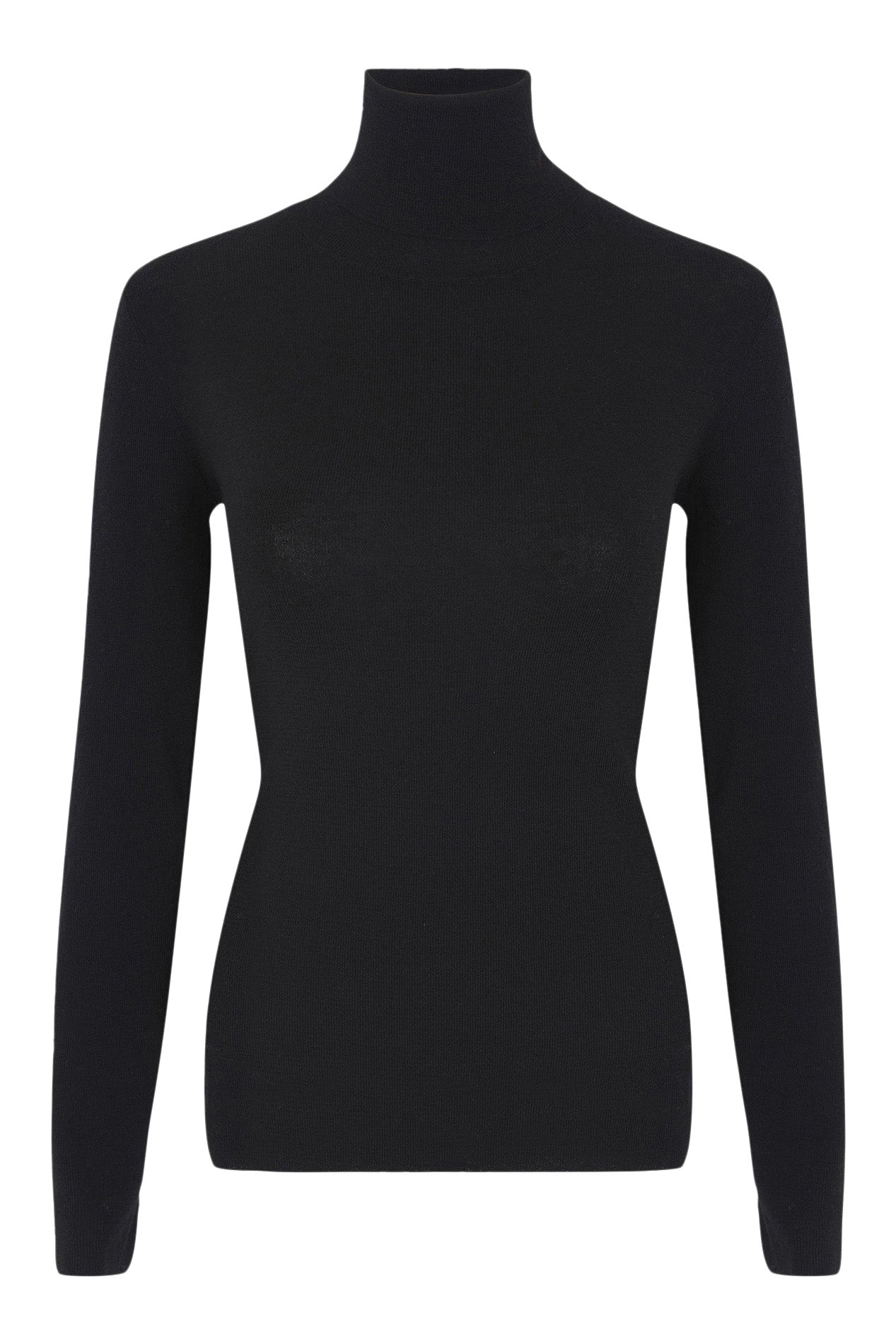 Kujten Bibitu Cashmere Turtleneck Sweater in Noir