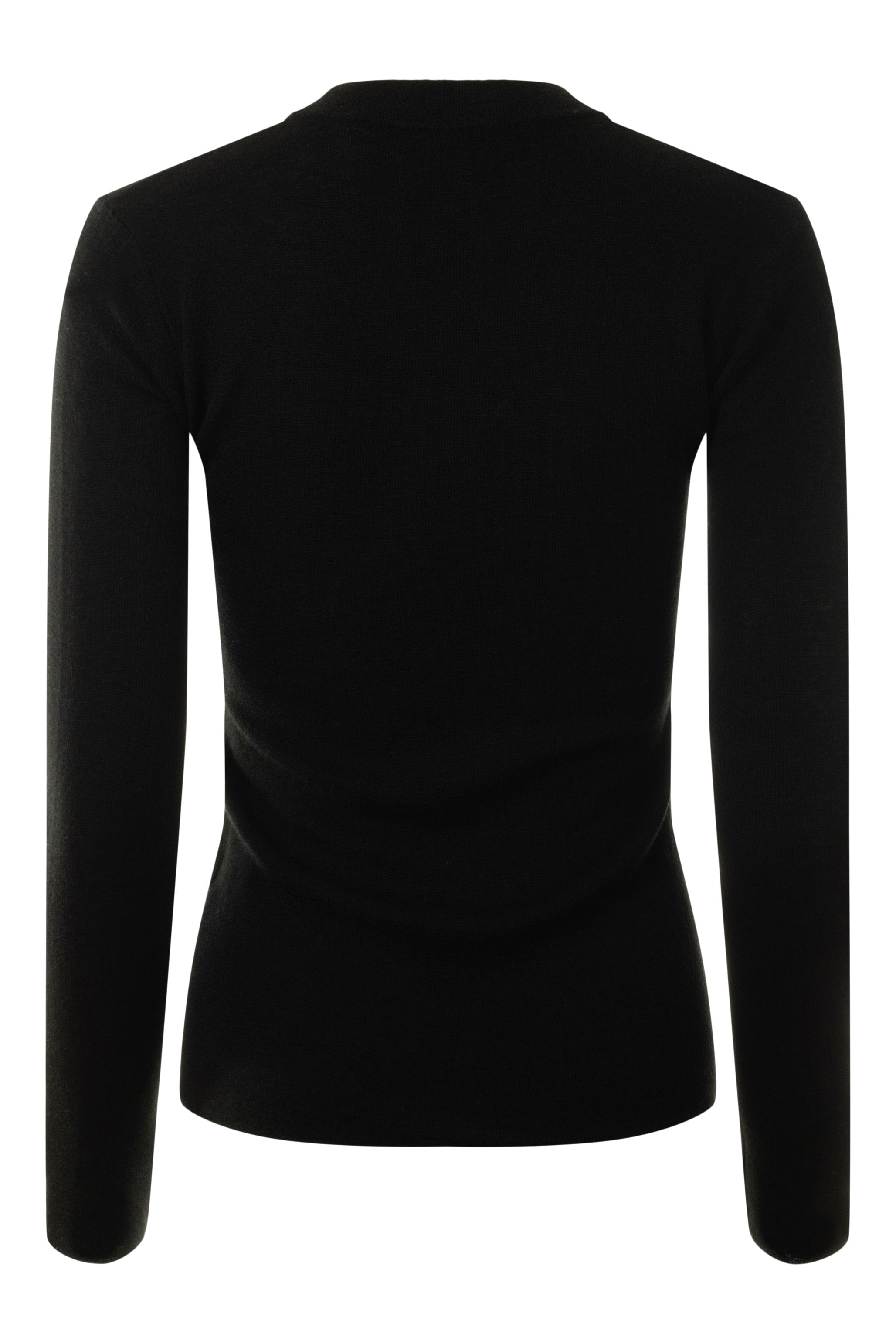 Kujten Bibiko Fitted Cashmere Crewneck in Noir