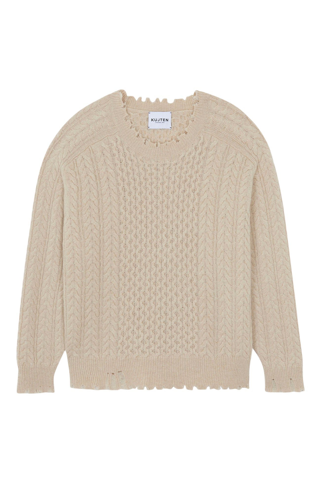 Kujten Ita Cable Crewneck in Organic