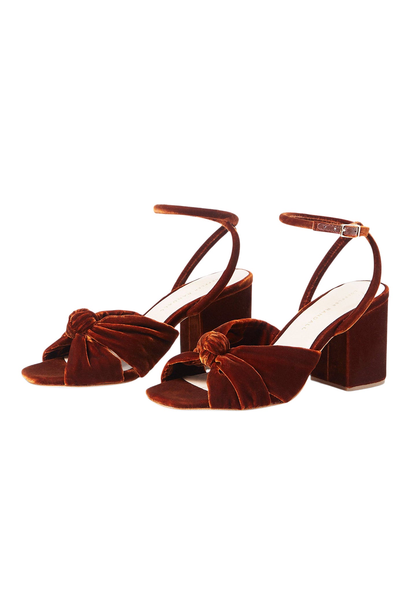 Loeffler Randall Fiamma Knotted Sandal in Sienna