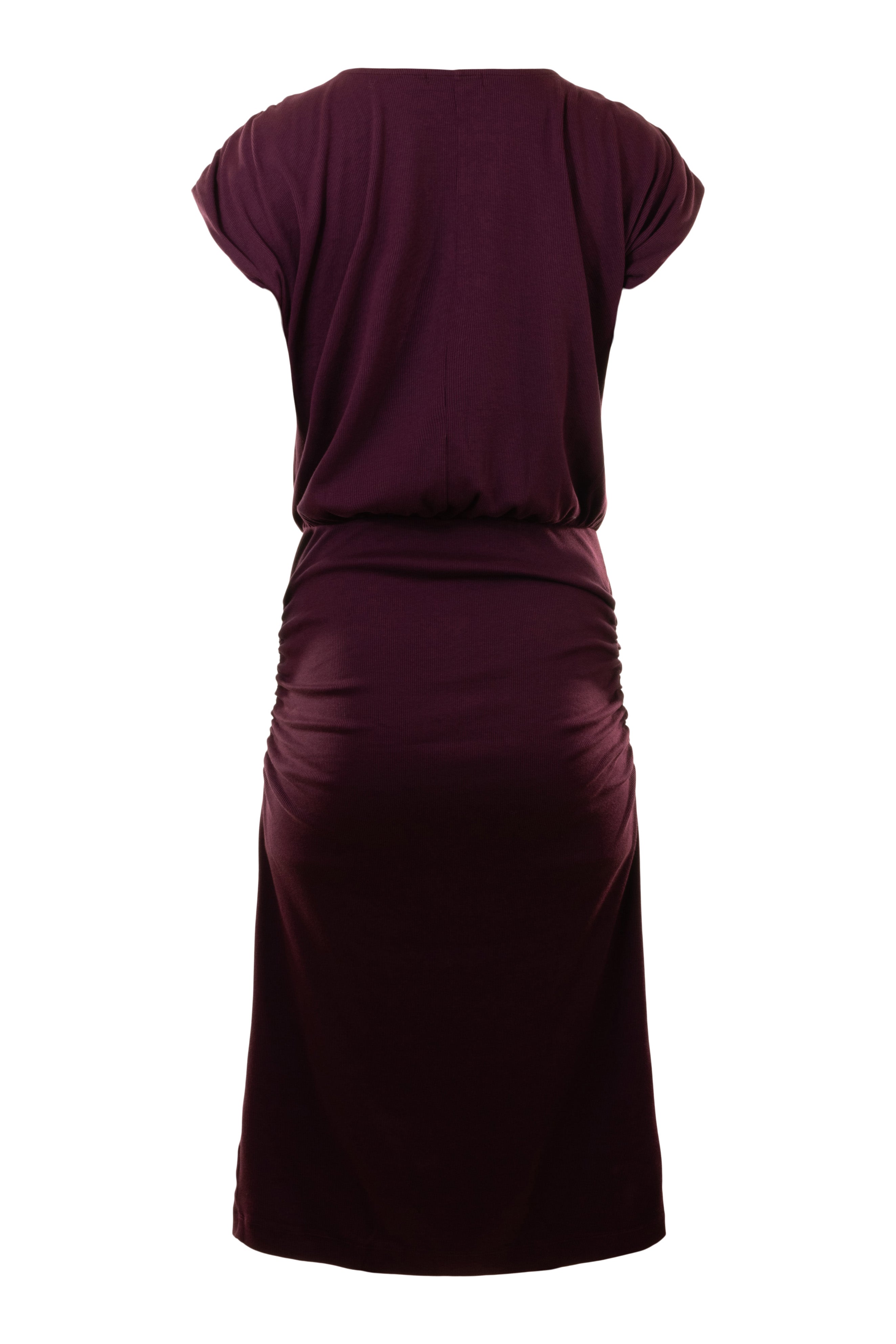 Michael Stars Pippa Gathered Empire Midi Dress in Beetroot