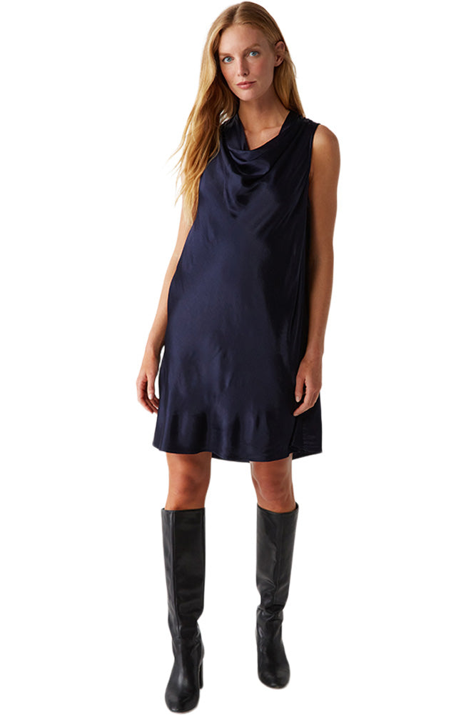 Michael Stars Tessa Cowlneck Mini Dress in Nocturnal