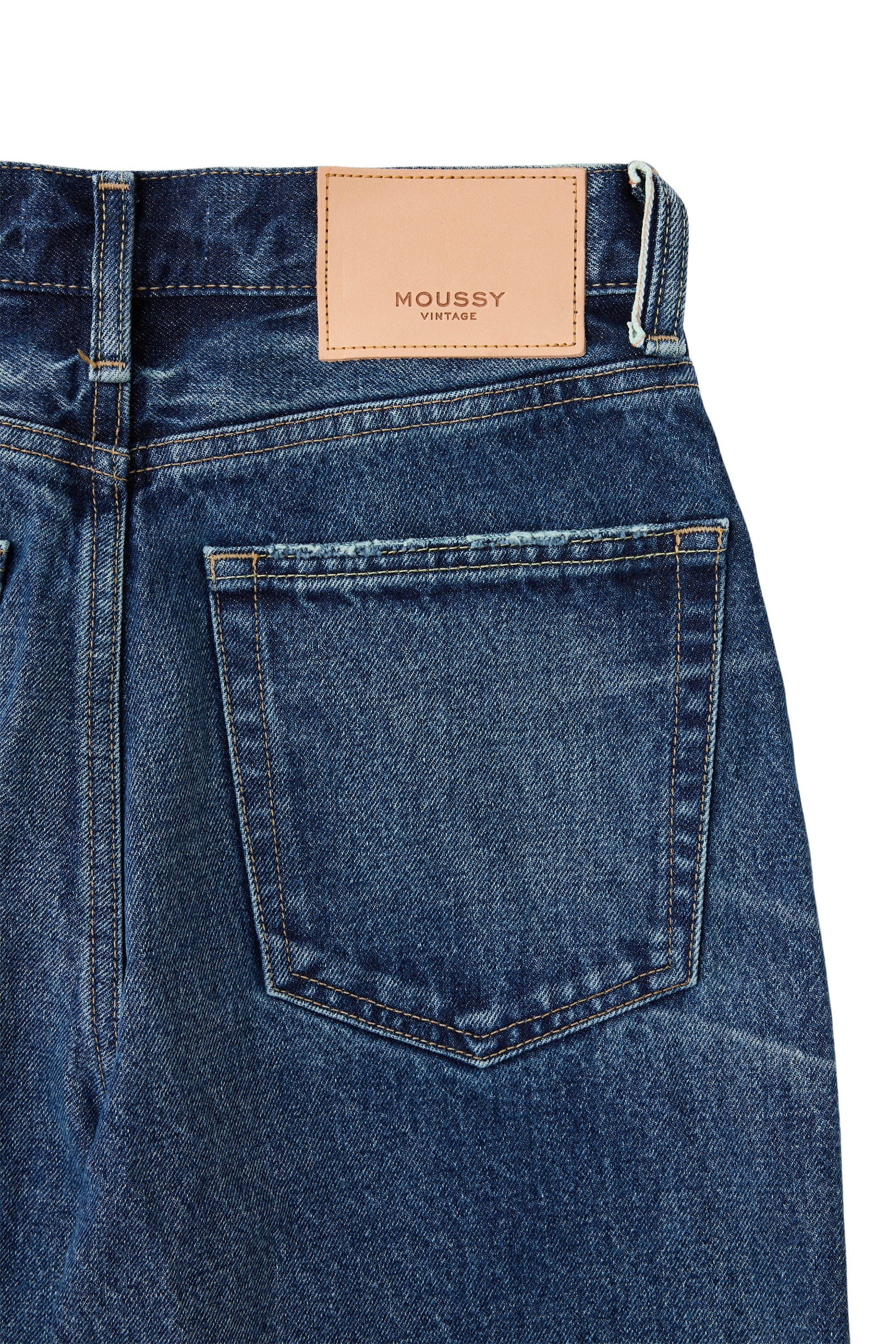 Moussy Denim Ocean Round Jeans in Blue