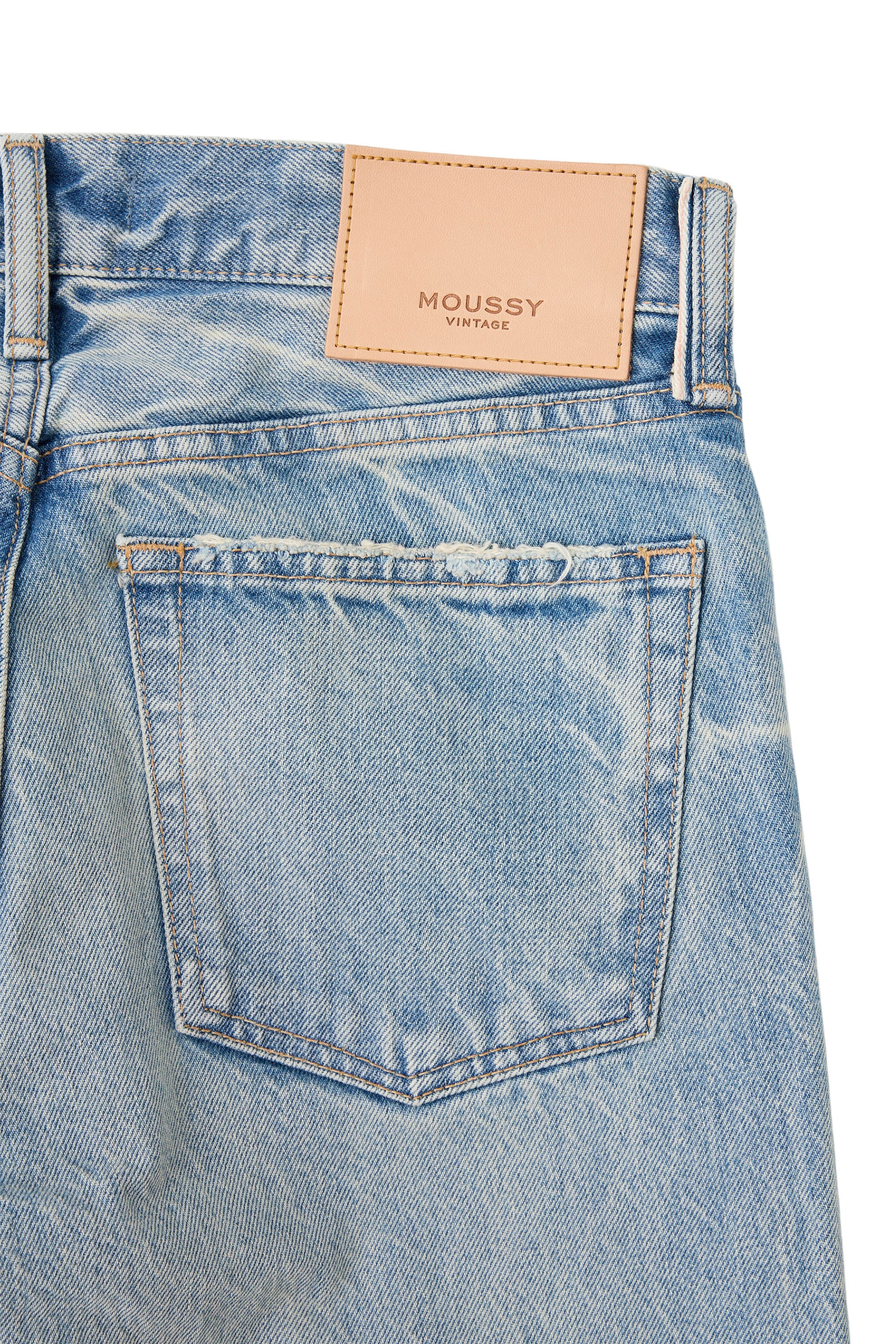 Moussy Denim Wildwood Straight Leg in Light Blue