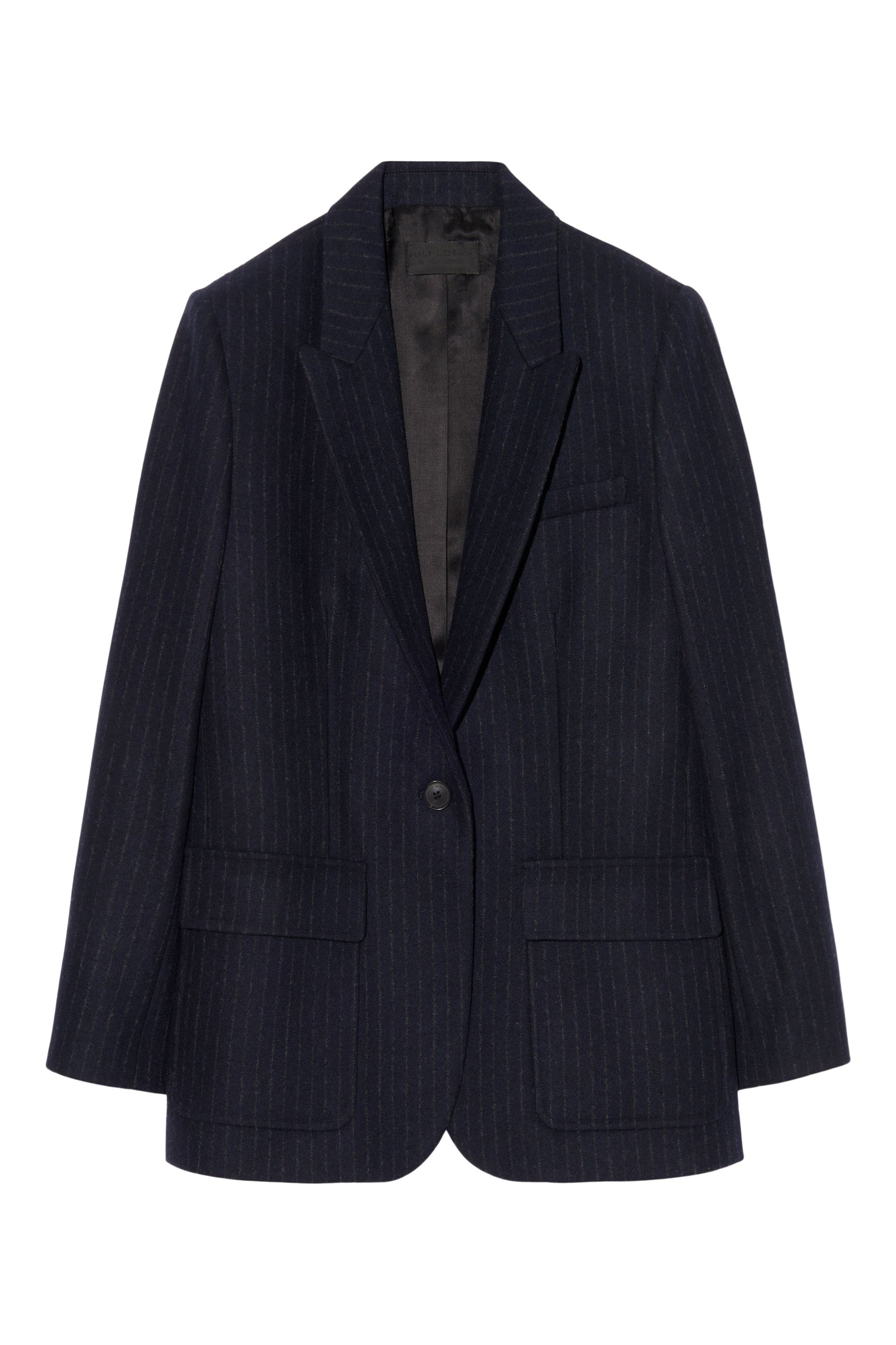 Nili Lotan Brittan Jacket in Midnight Pinstripes