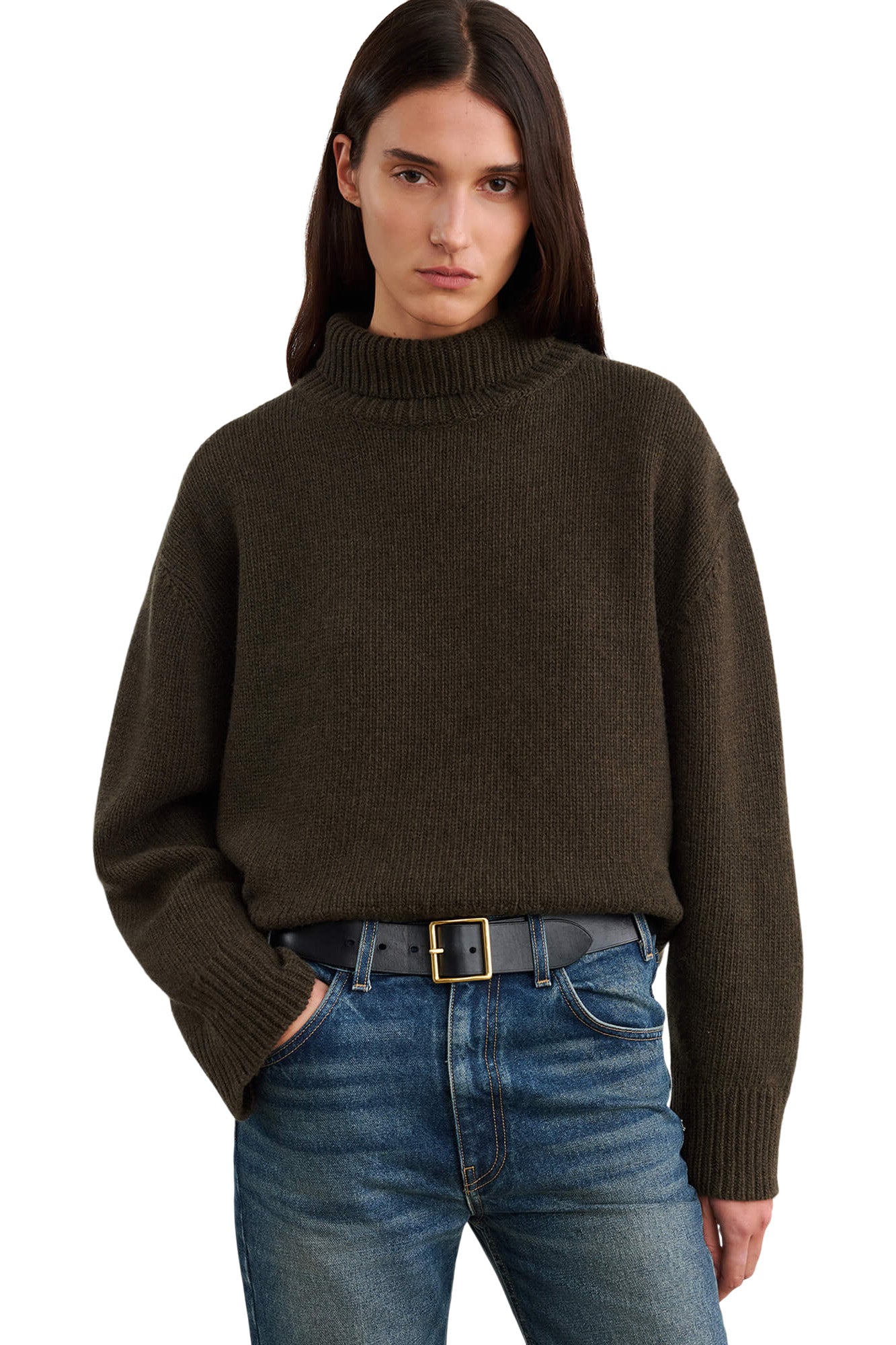 Nili Lotan Omaira Sweater in Dark Pine