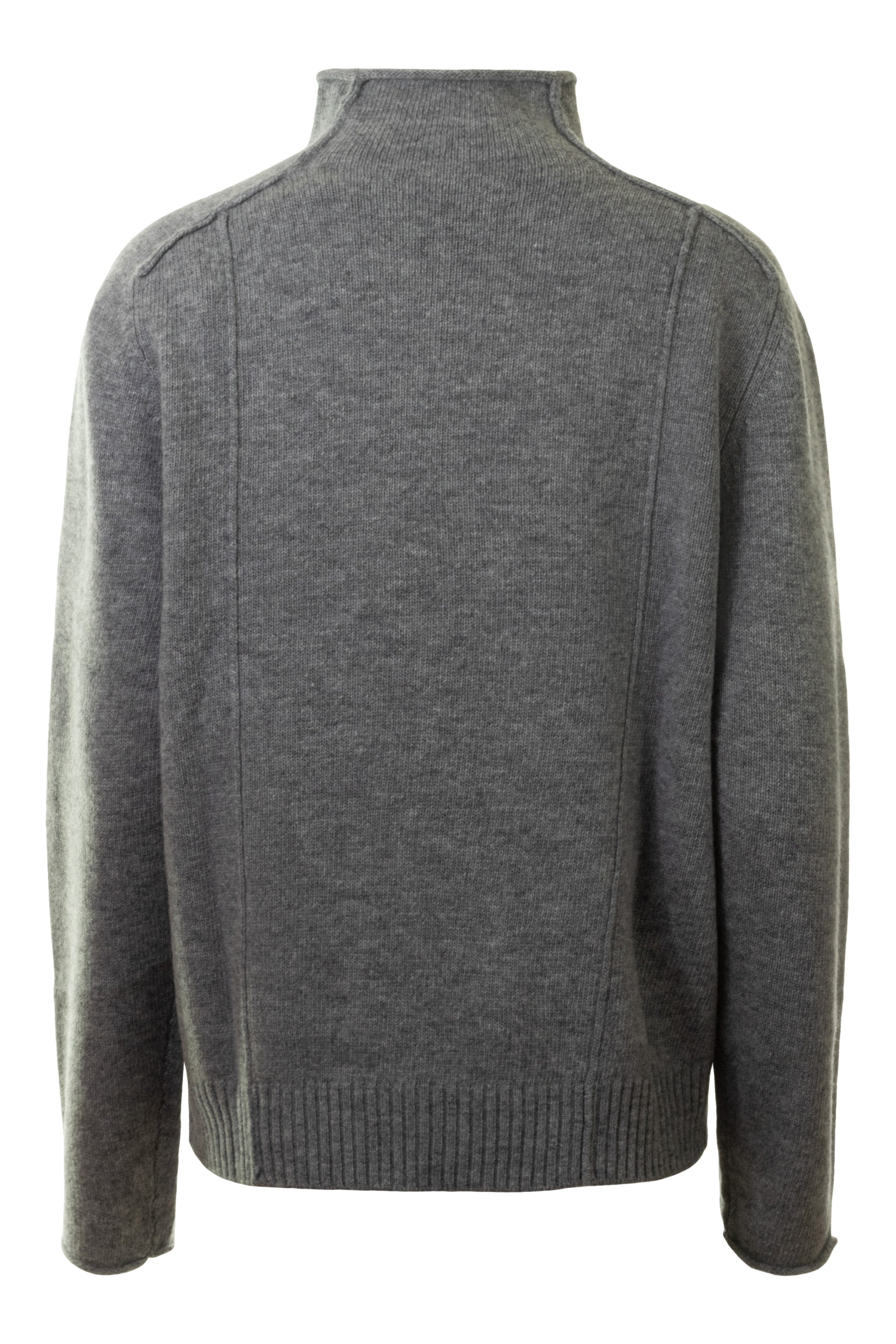 Repeat Cashmere Wool Sweater with Seam Details in Grey