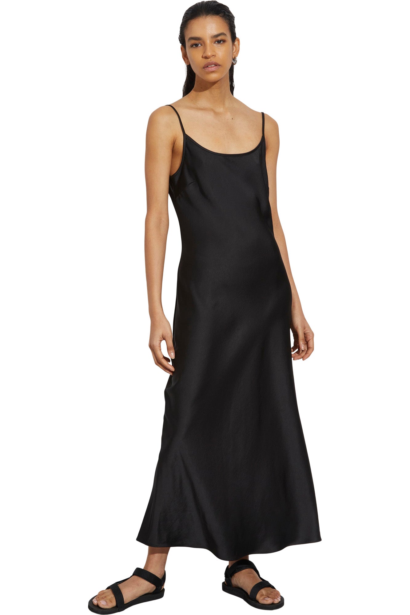 Saint Art Haley Slip Dress in Black