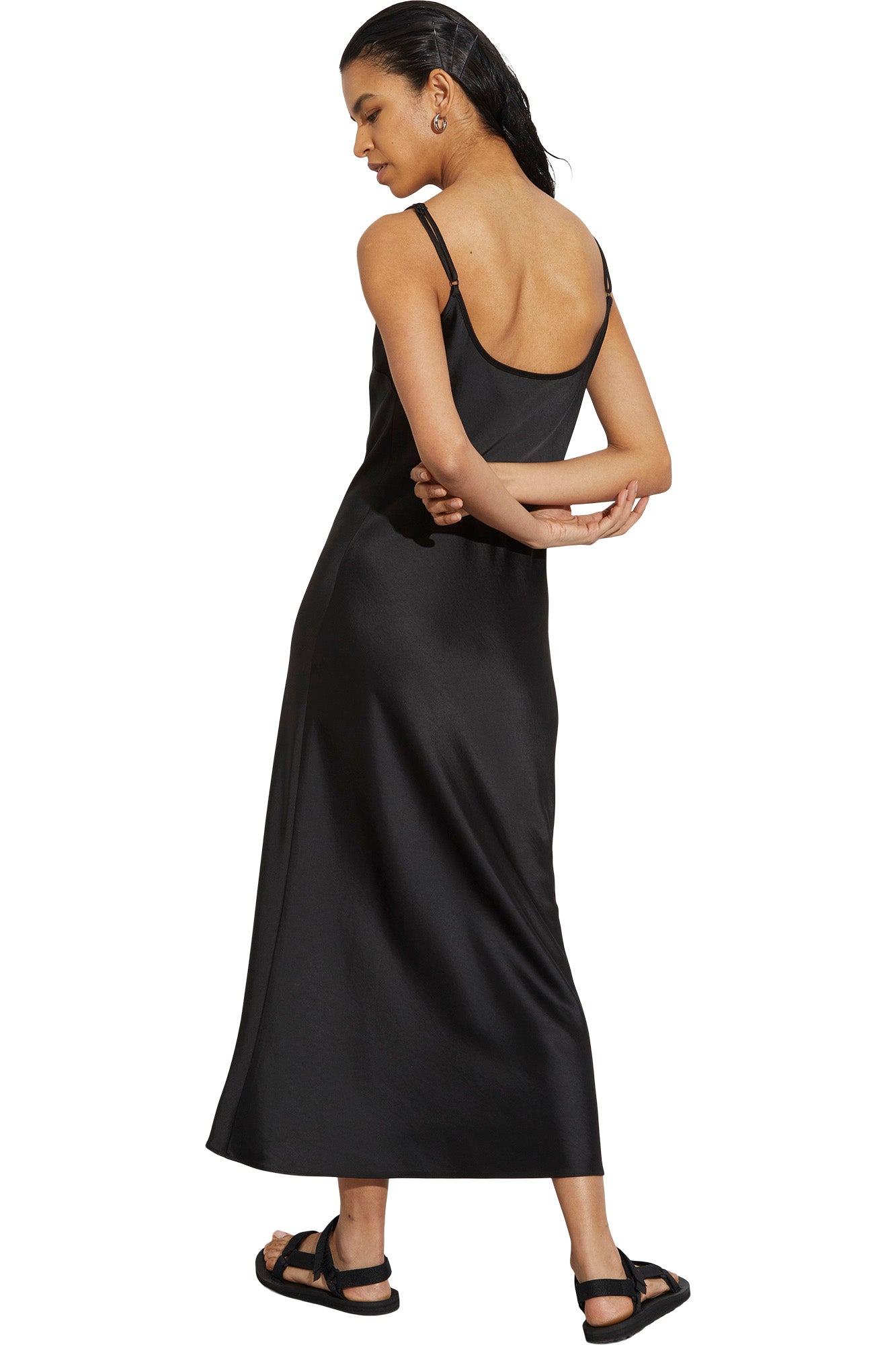 Saint Art Haley Slip Dress in Black