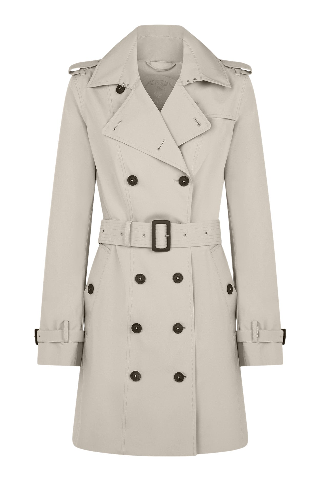 Save The Duck Audrey Trench Coat in Rainy Beige