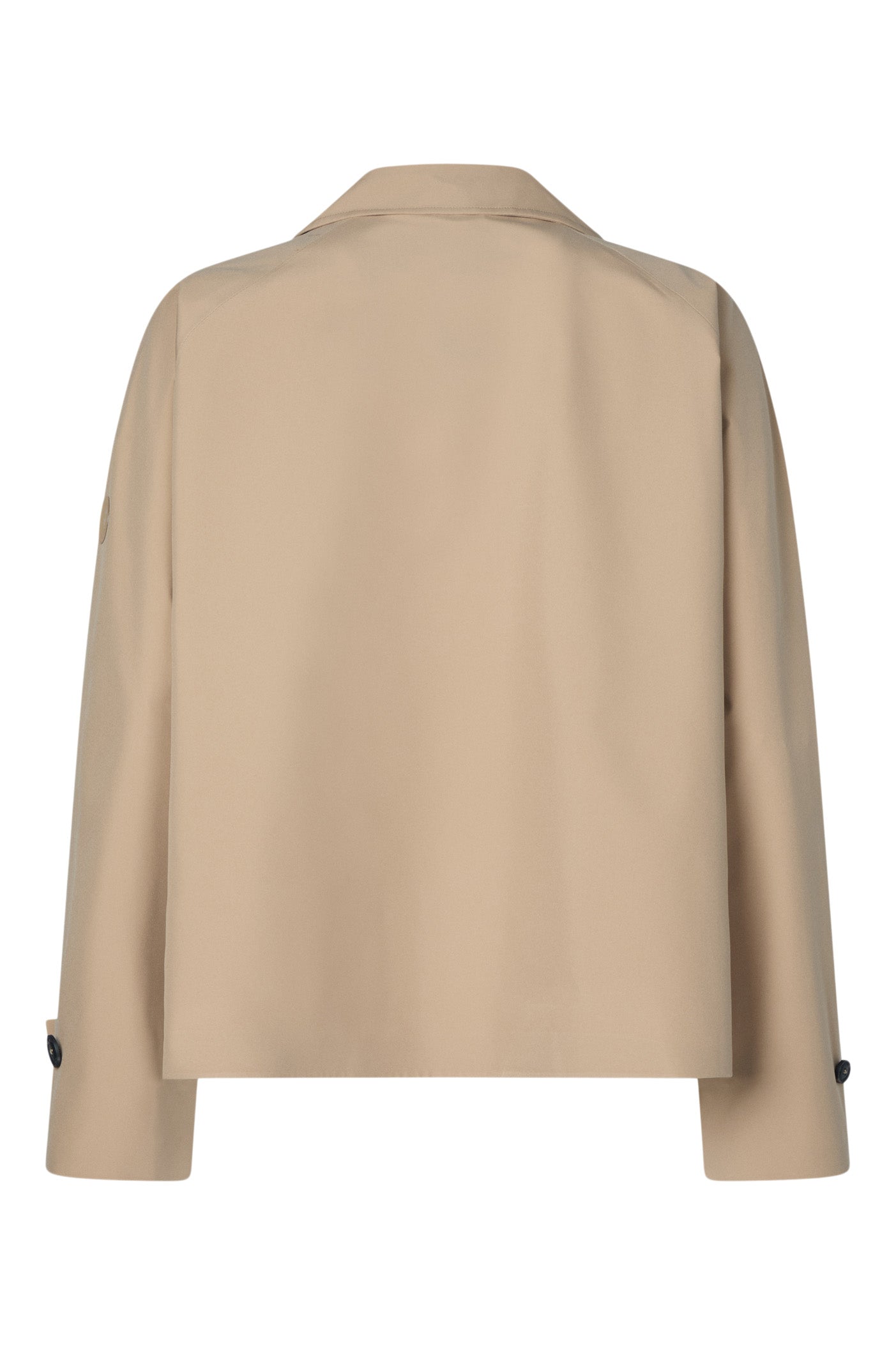 Save The Duck Greta Cropped Trench Coat in Stardust Beige