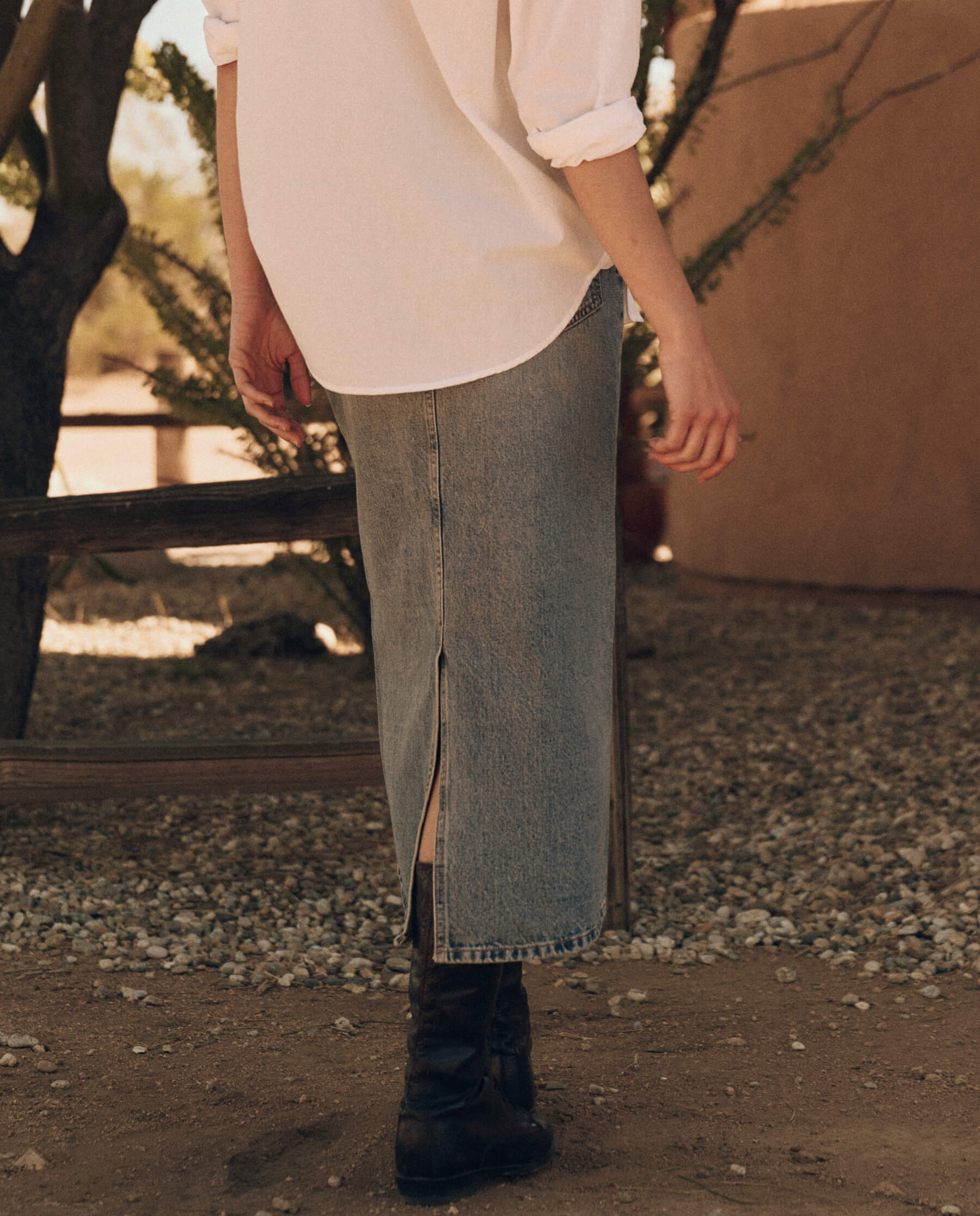 The Great Column Skirt in Monterey Wash