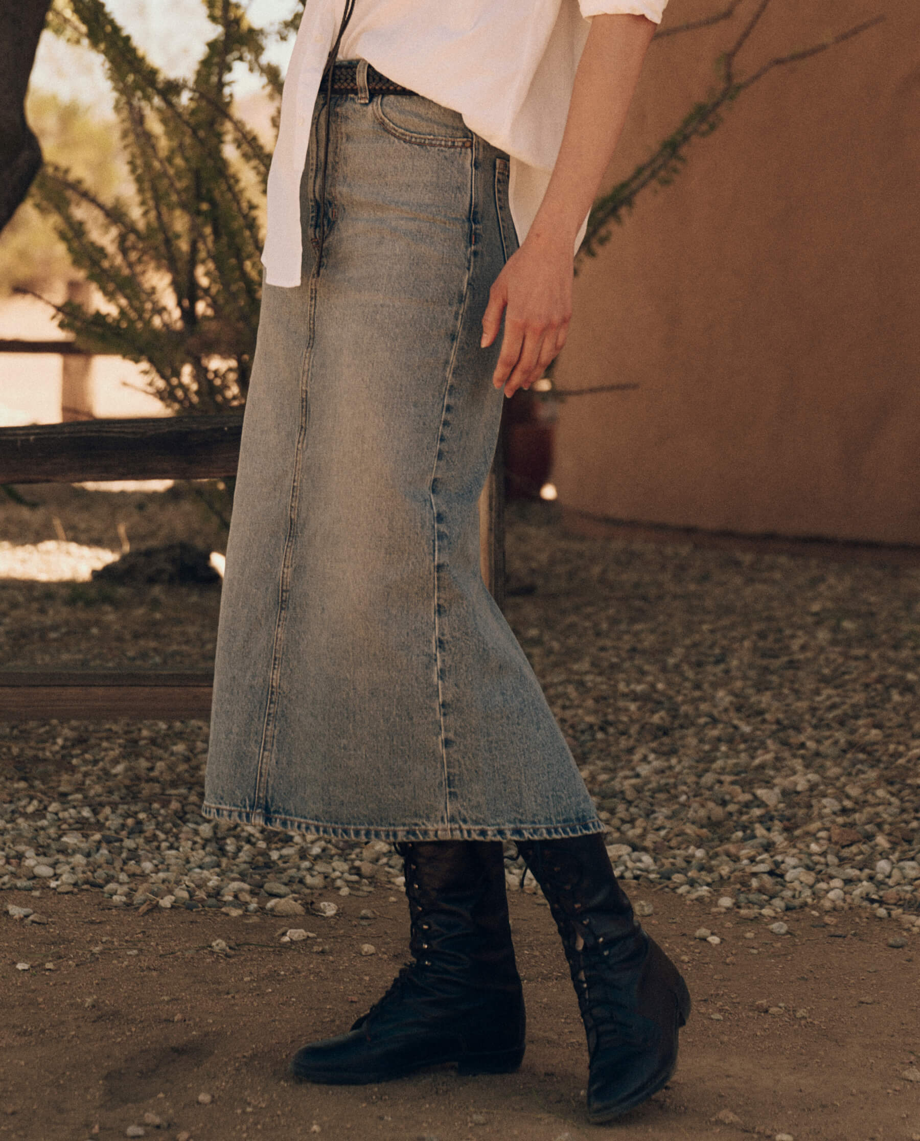 The Great Column Skirt in Monterey Wash