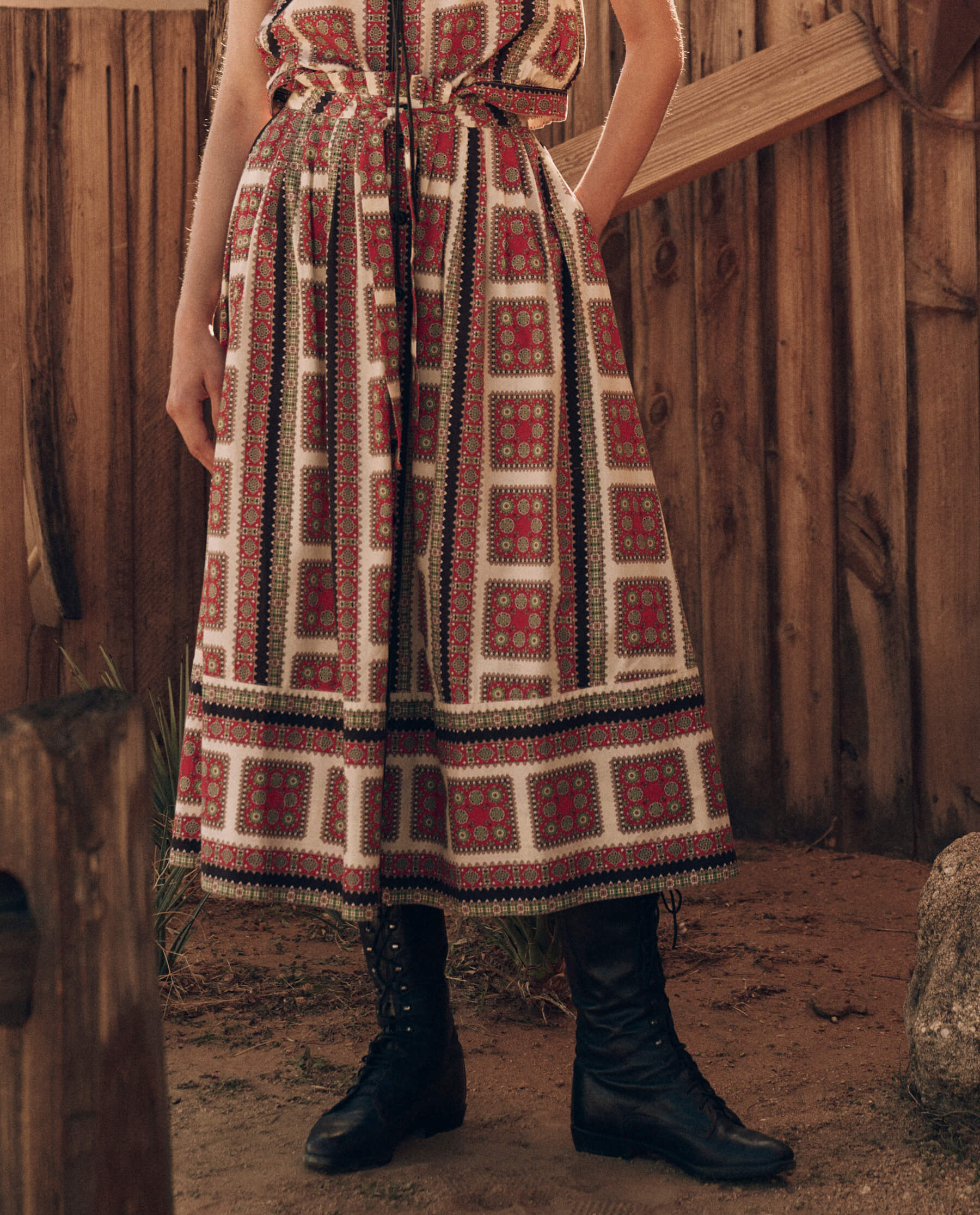 The Great Treeline Skirt in Westward Bandana Print