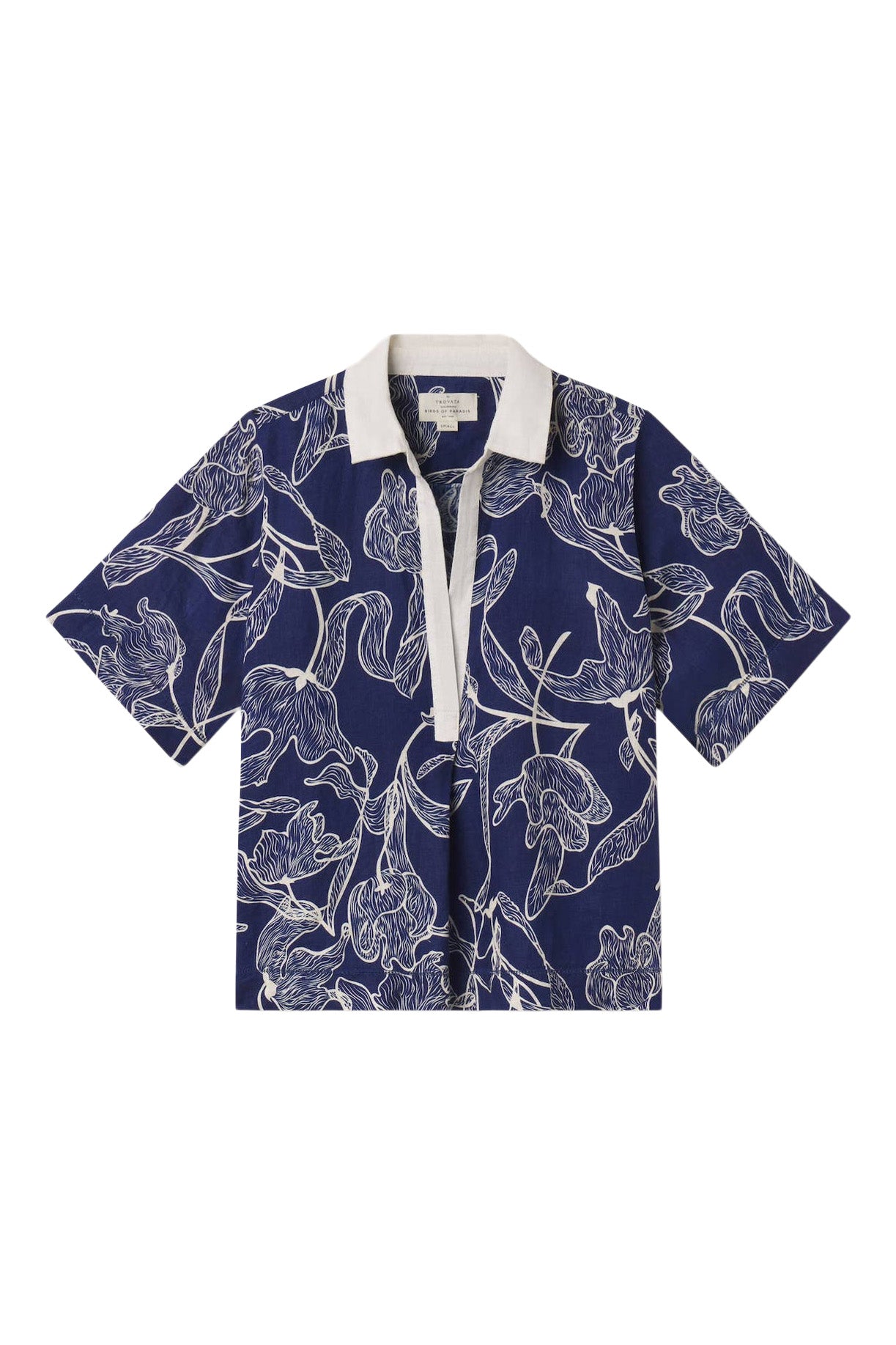 Trovata Birds of Paradis Cora Shirt in High Tide