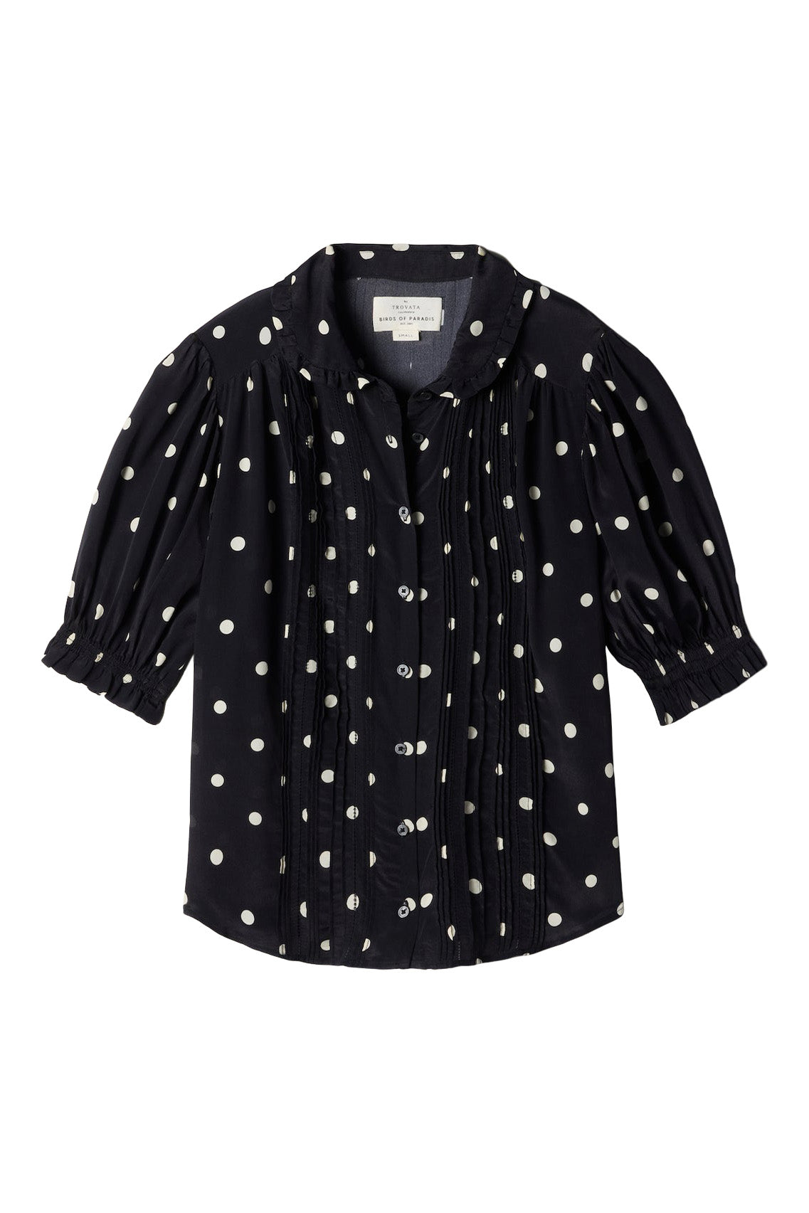 Trovata Birds of Paradis Gemma Blouse in Black Dots