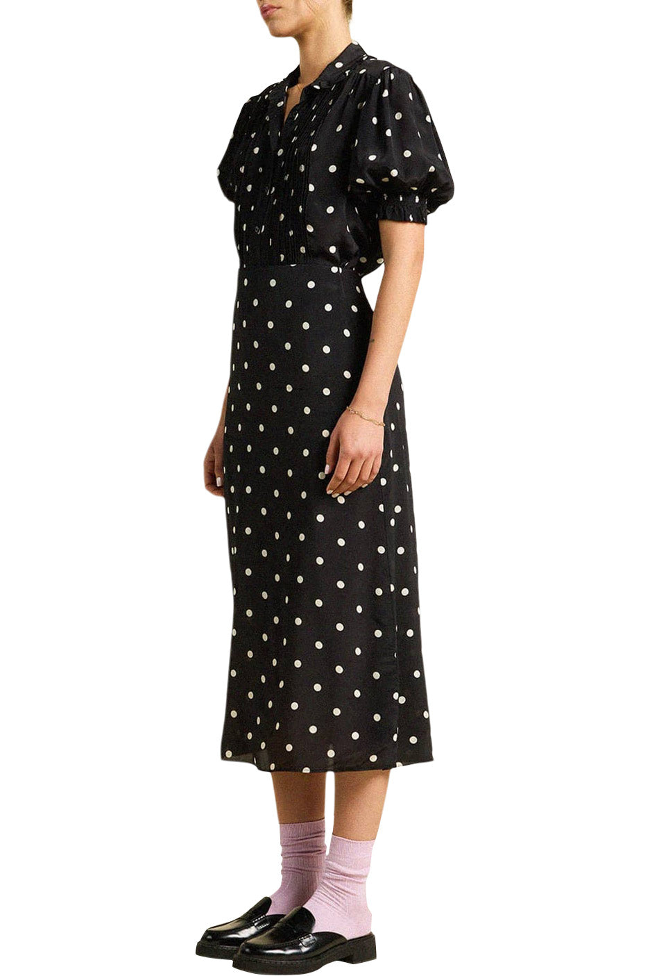 Trovata Birds of Paradis Gemma Blouse in Black Dots