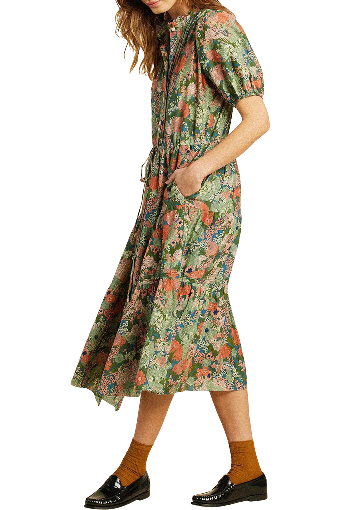 Trovata Birds of Paradis Hildie Dress in Tranquil Mist