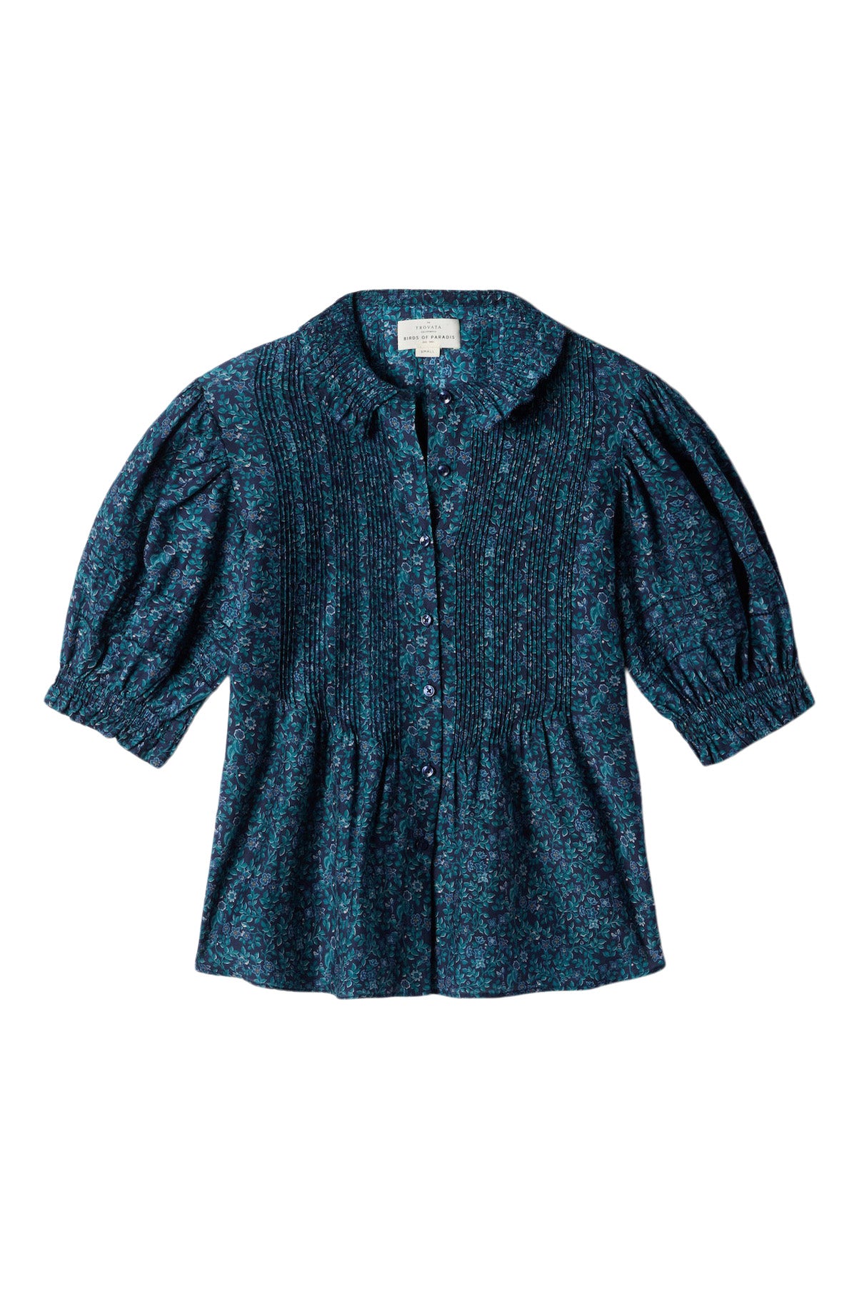 Trovata Birds of Paradis Jess Blouse in Blue Ridge Ditsy