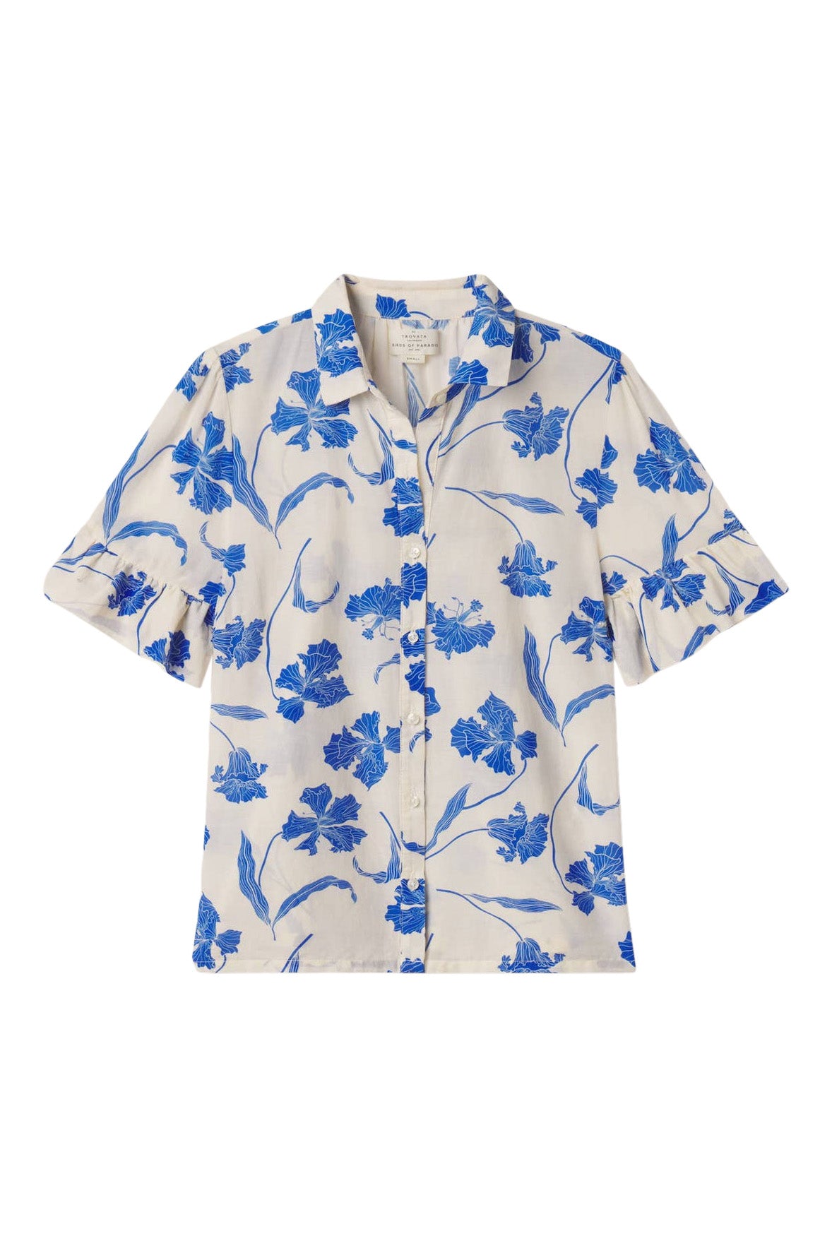 Trovata Birds of Paradis Lena Blouse in Blue Iris