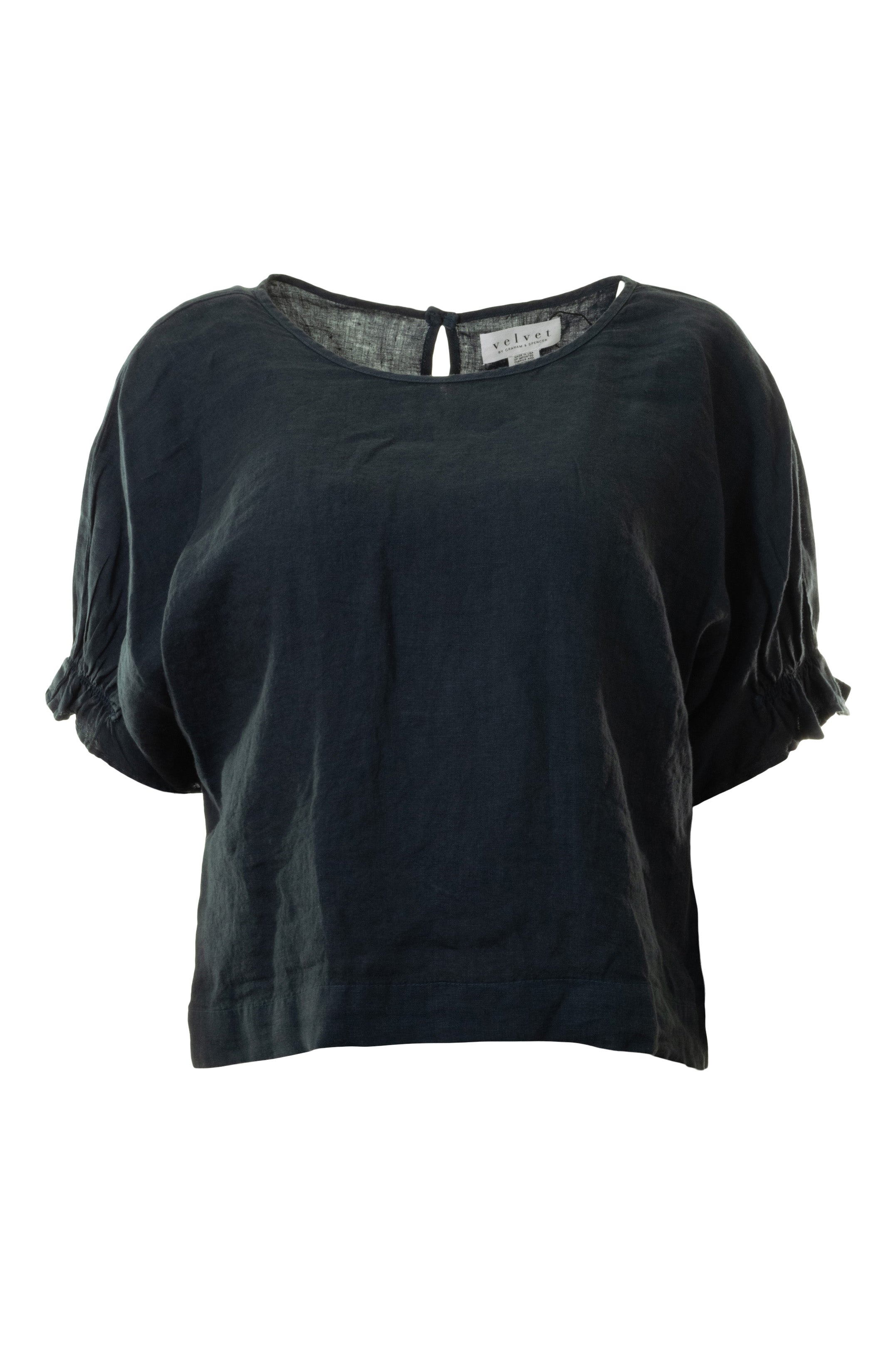 Velvet Emily Linen Top in Shadow