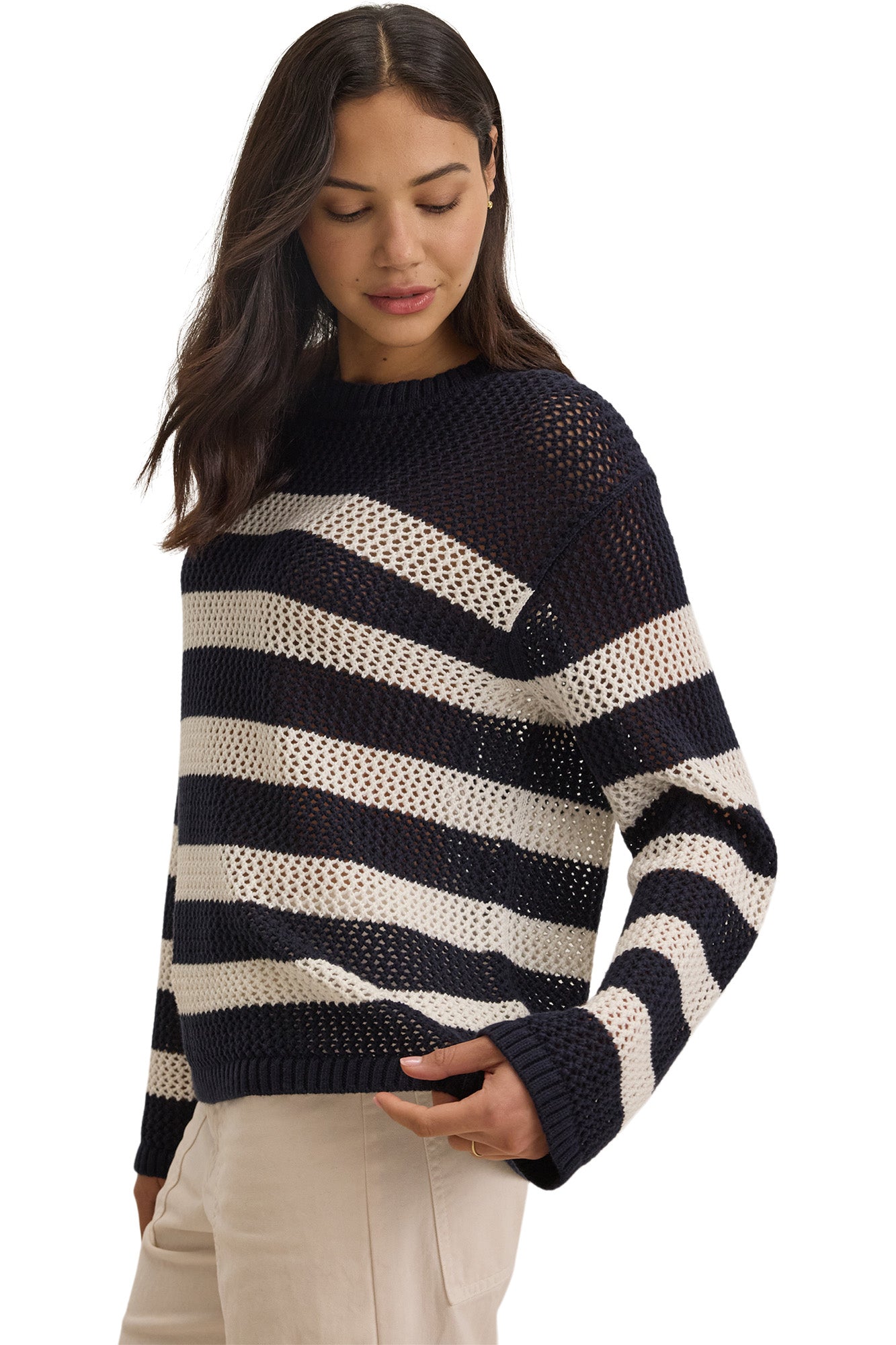 Velvet Kanan Sweater in Navy-Milk