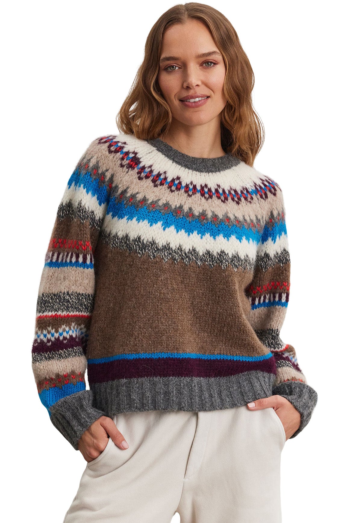 Velvet Kella Fair Isle Sweater in Multi