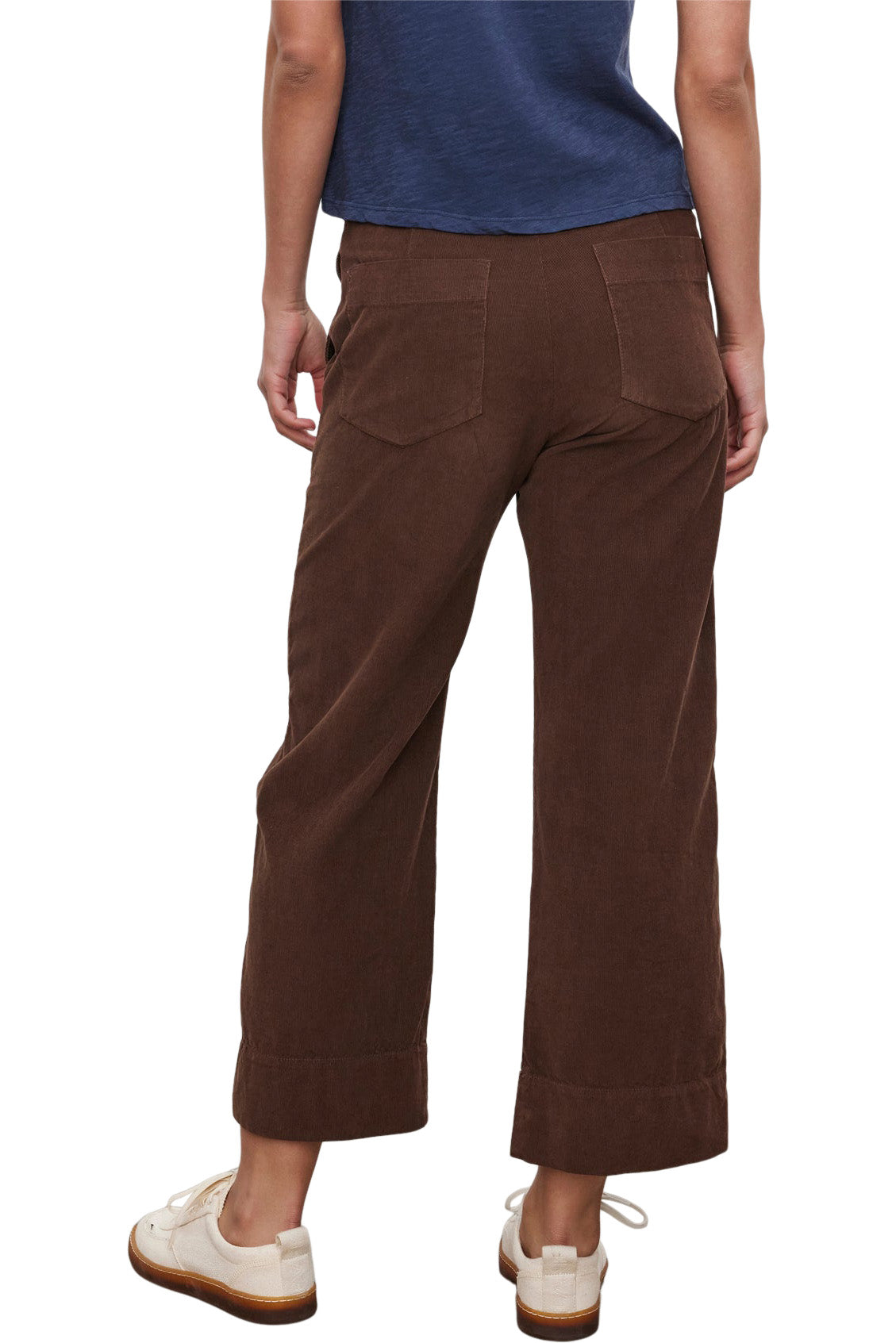 Velvet Vera Corduroy Wide Leg Trouser in Bark