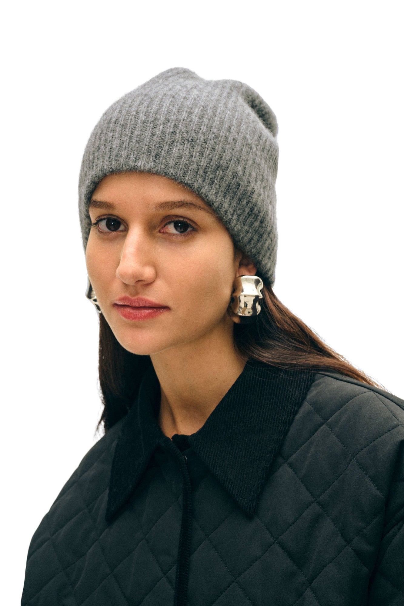 White & Warren Cashmere Ribbed Beanie