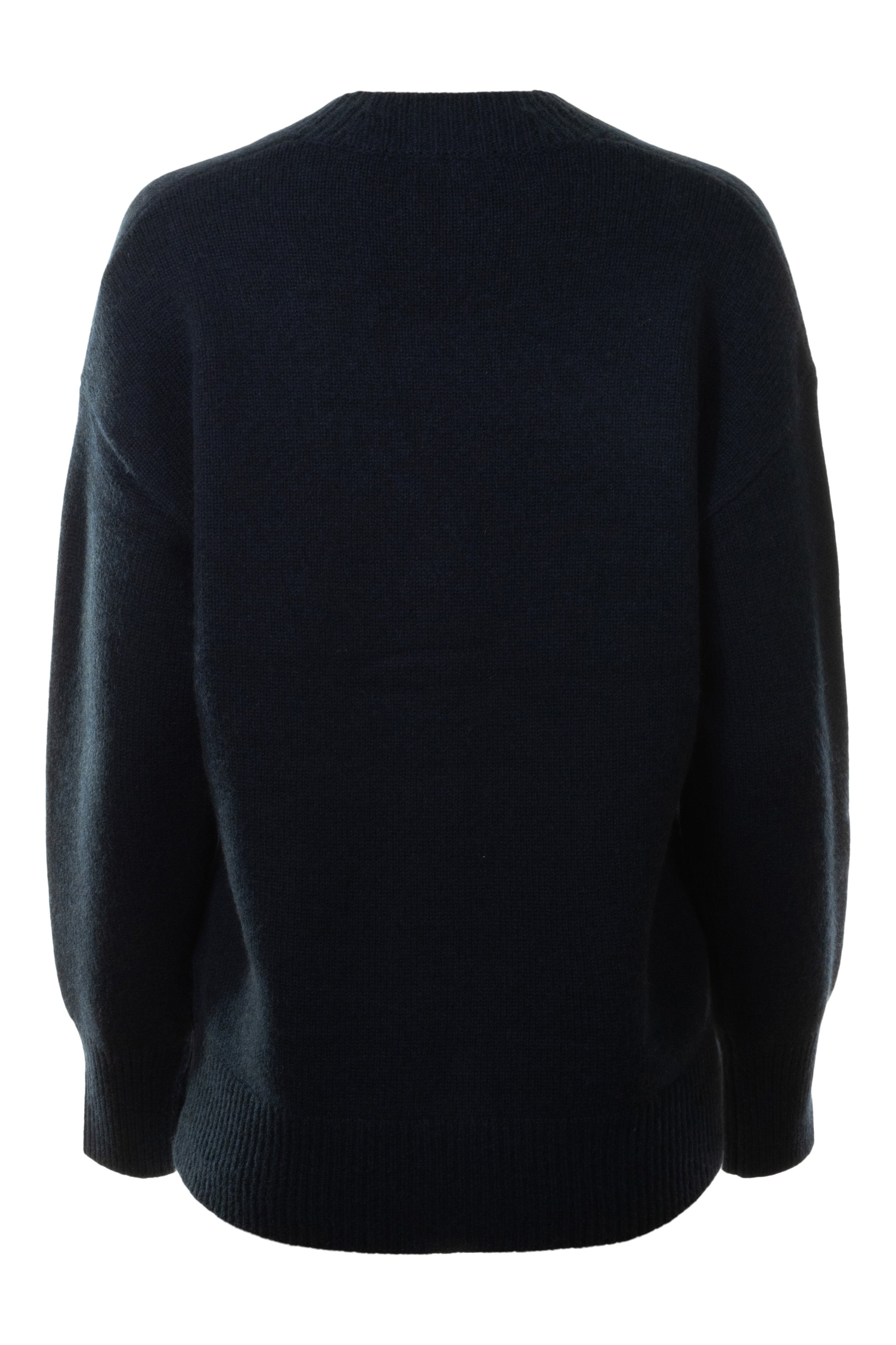 White & Warren Cashmere Pocket Cardigan in Deep Navy